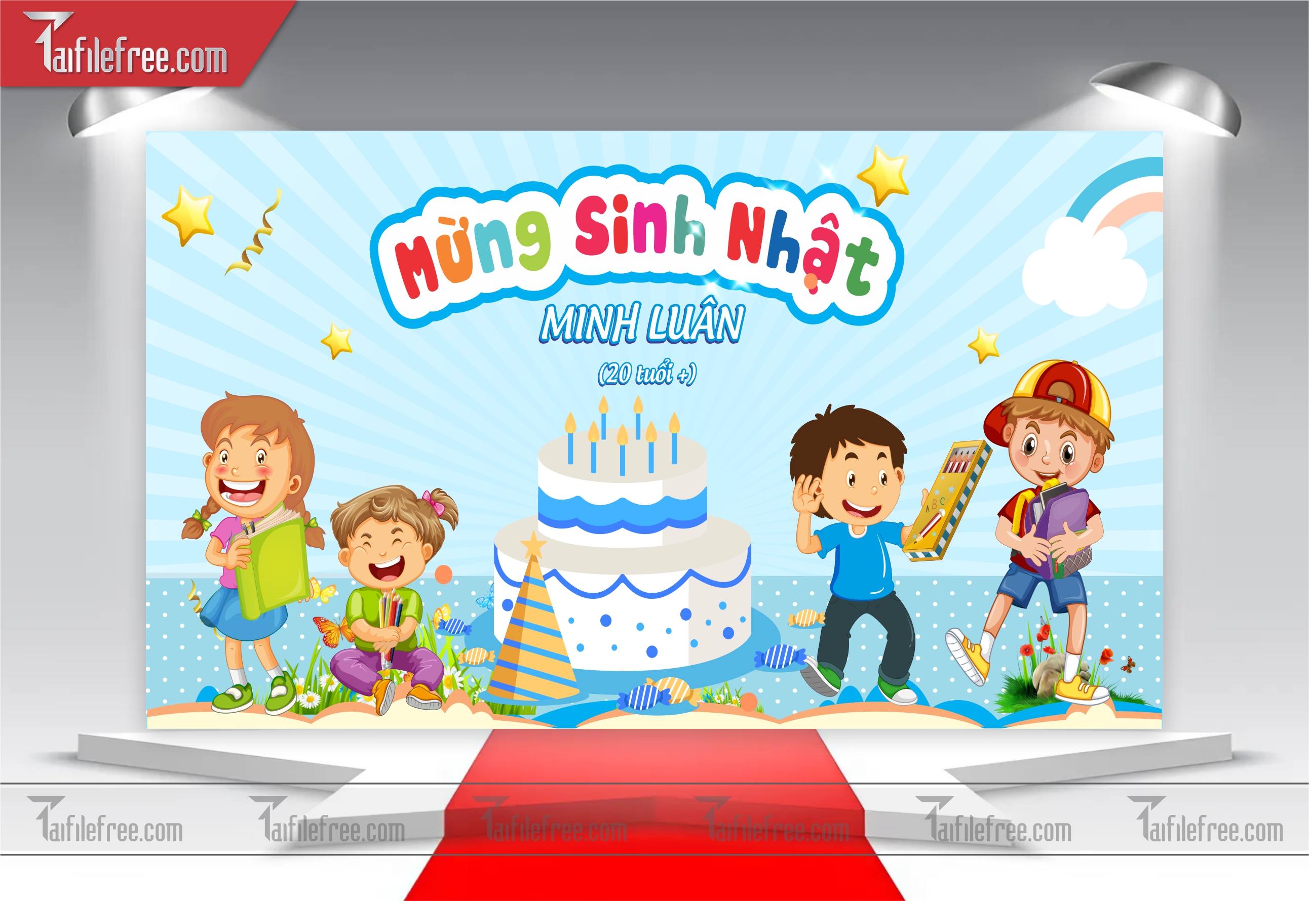 Mẫu Backdrop, Background Sinh Nhật Đẹp - Sang Trọng SNA15