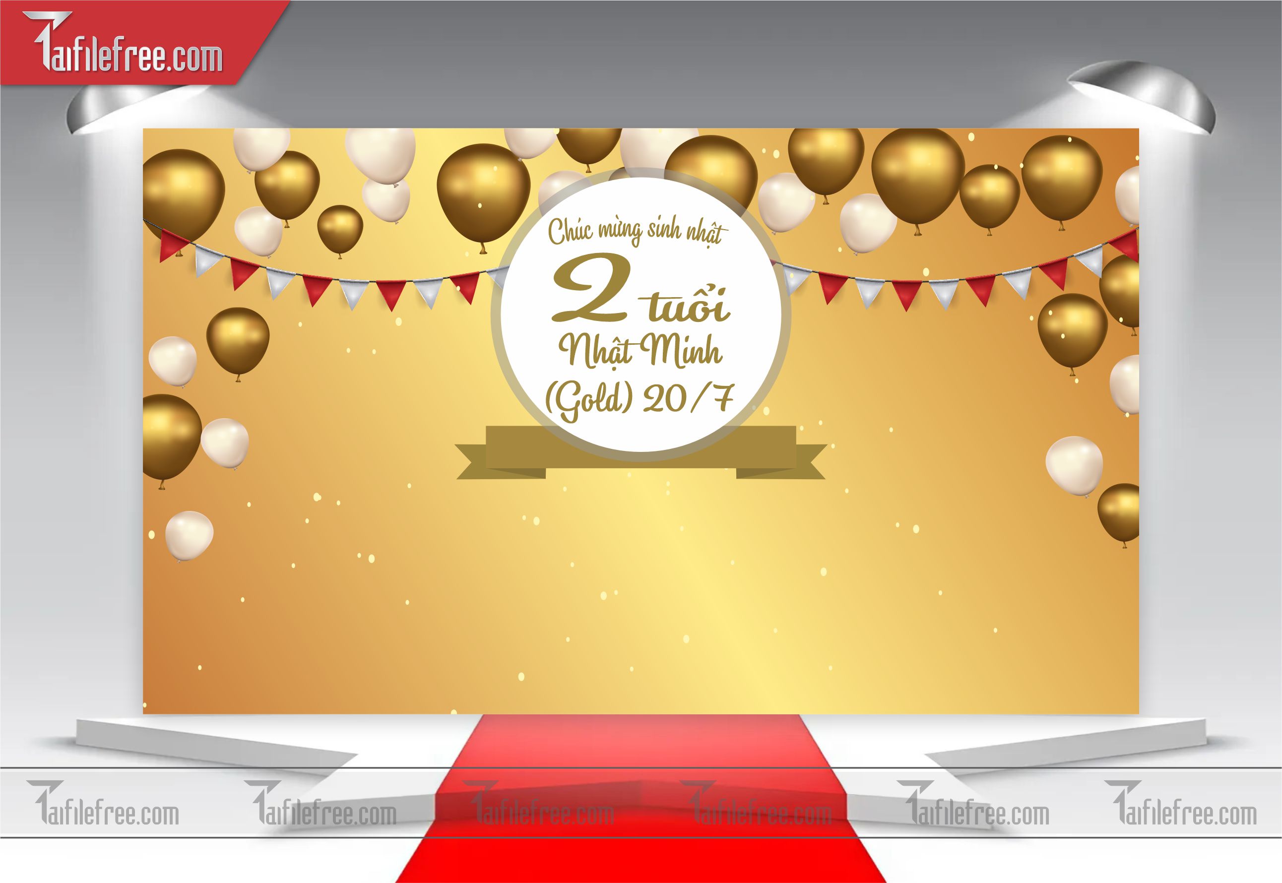 Mẫu Backdrop, Background Sinh Nhật Đẹp - Sang Trọng SNA17