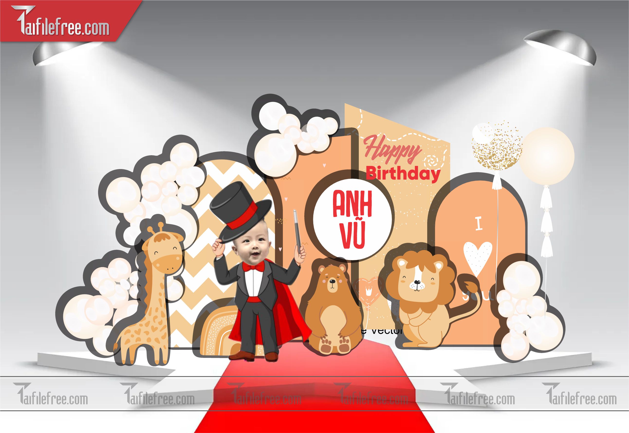 Mẫu Backdrop, Background Sinh Nhật Đẹp - Sang Trọng SNA22