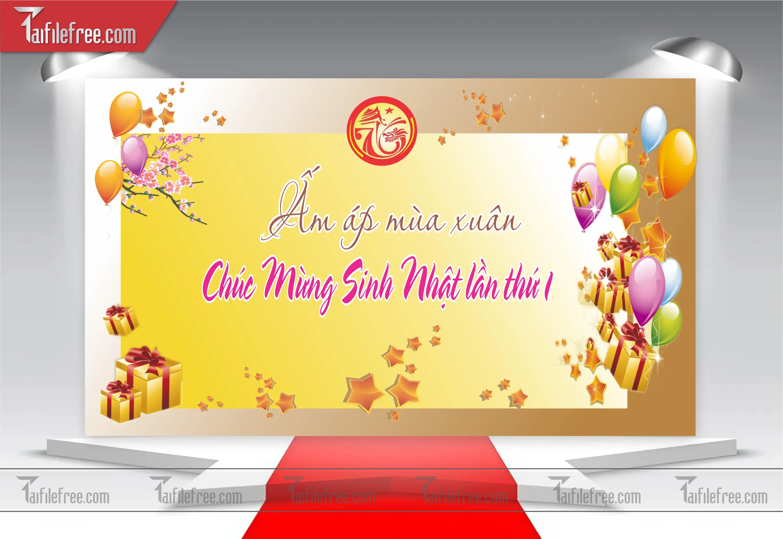 Mẫu Backdrop, Background Sinh Nhật Đẹp - Sang Trọng SNA27