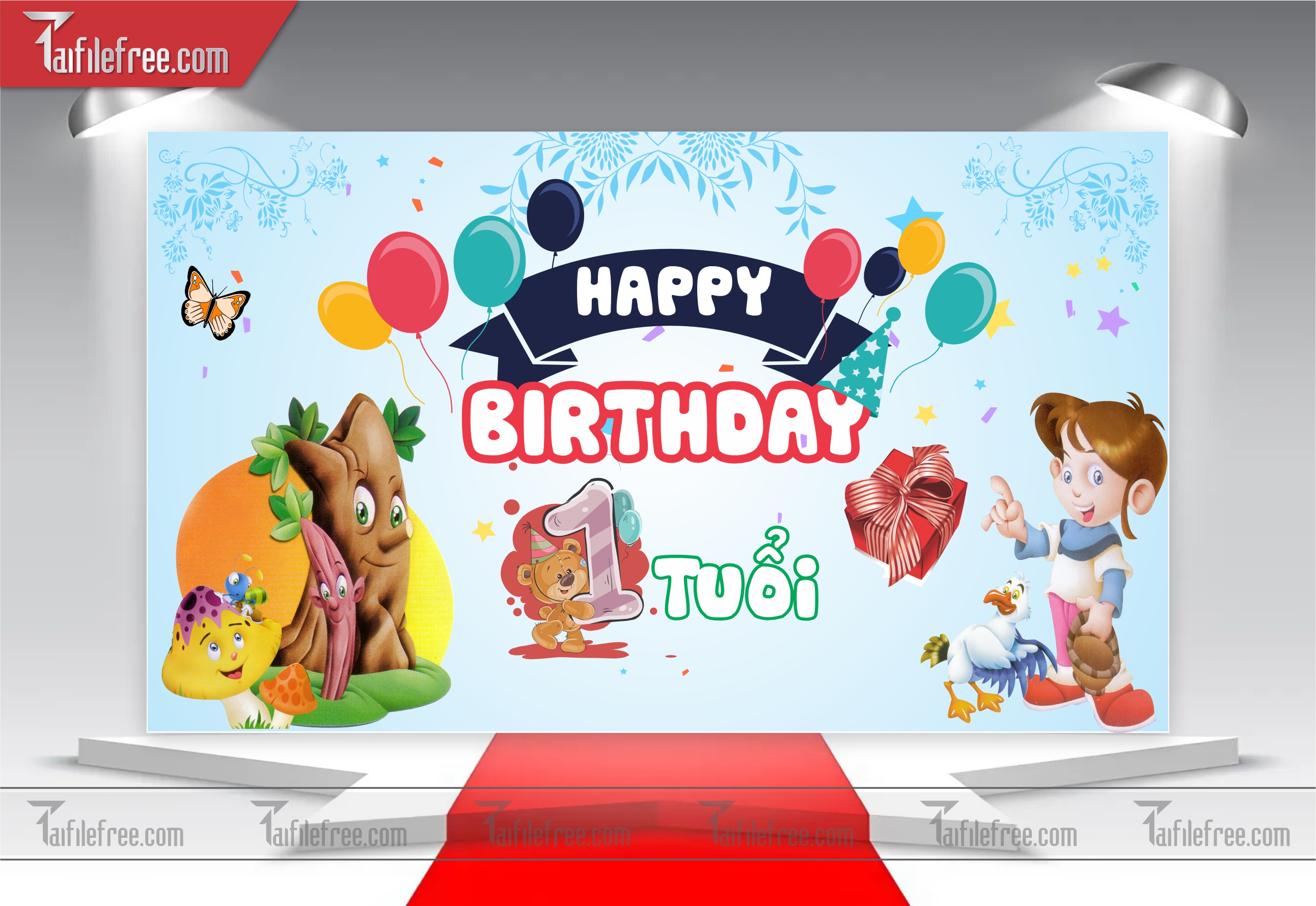 Mẫu Backdrop, Background Sinh Nhật Đẹp - Sang Trọng SNA29