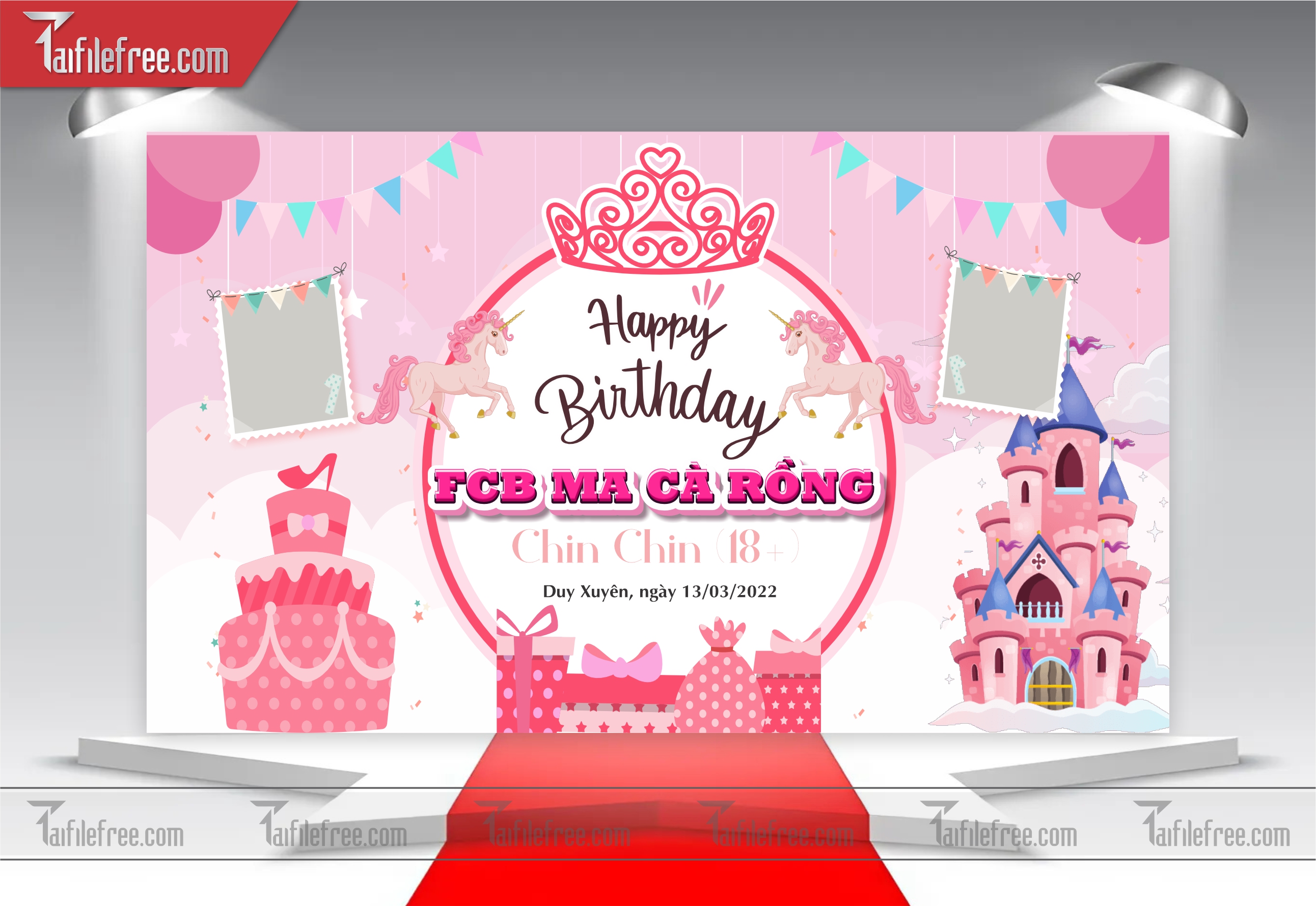 Mẫu Backdrop, Background Sinh Nhật Đẹp - Sang Trọng SNA30