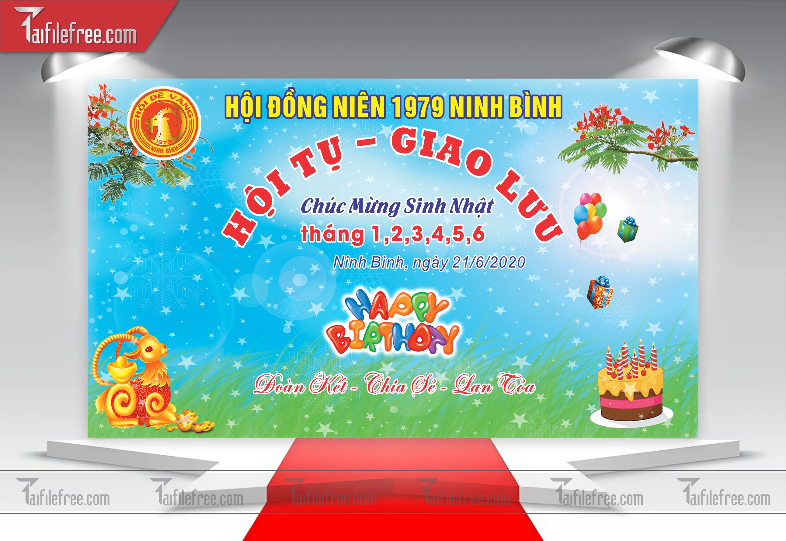 Mẫu Backdrop, Background Sinh Nhật Đẹp - Sang Trọng SNA31