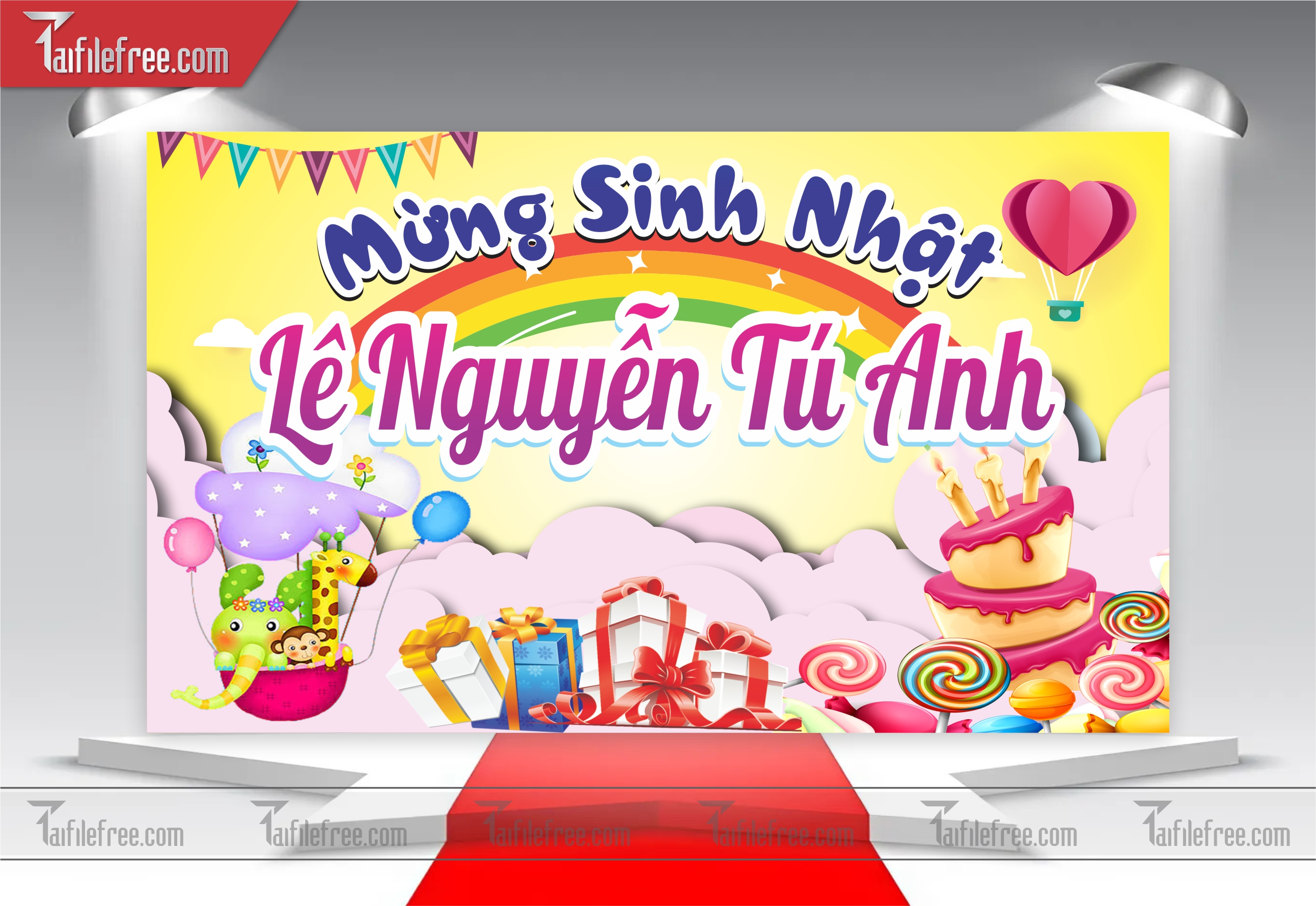 Mẫu Backdrop, Background Sinh Nhật Đẹp - Sang Trọng SNA32
