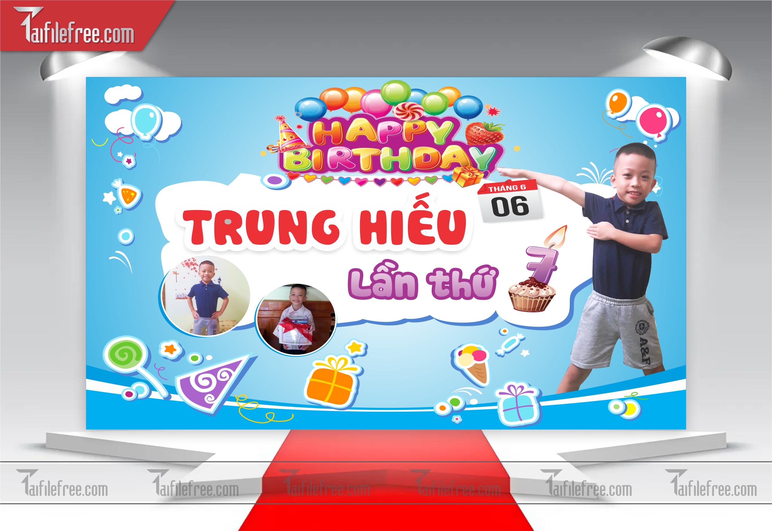 Mẫu Backdrop, Background Sinh Nhật Đẹp - Sang Trọng SNA37