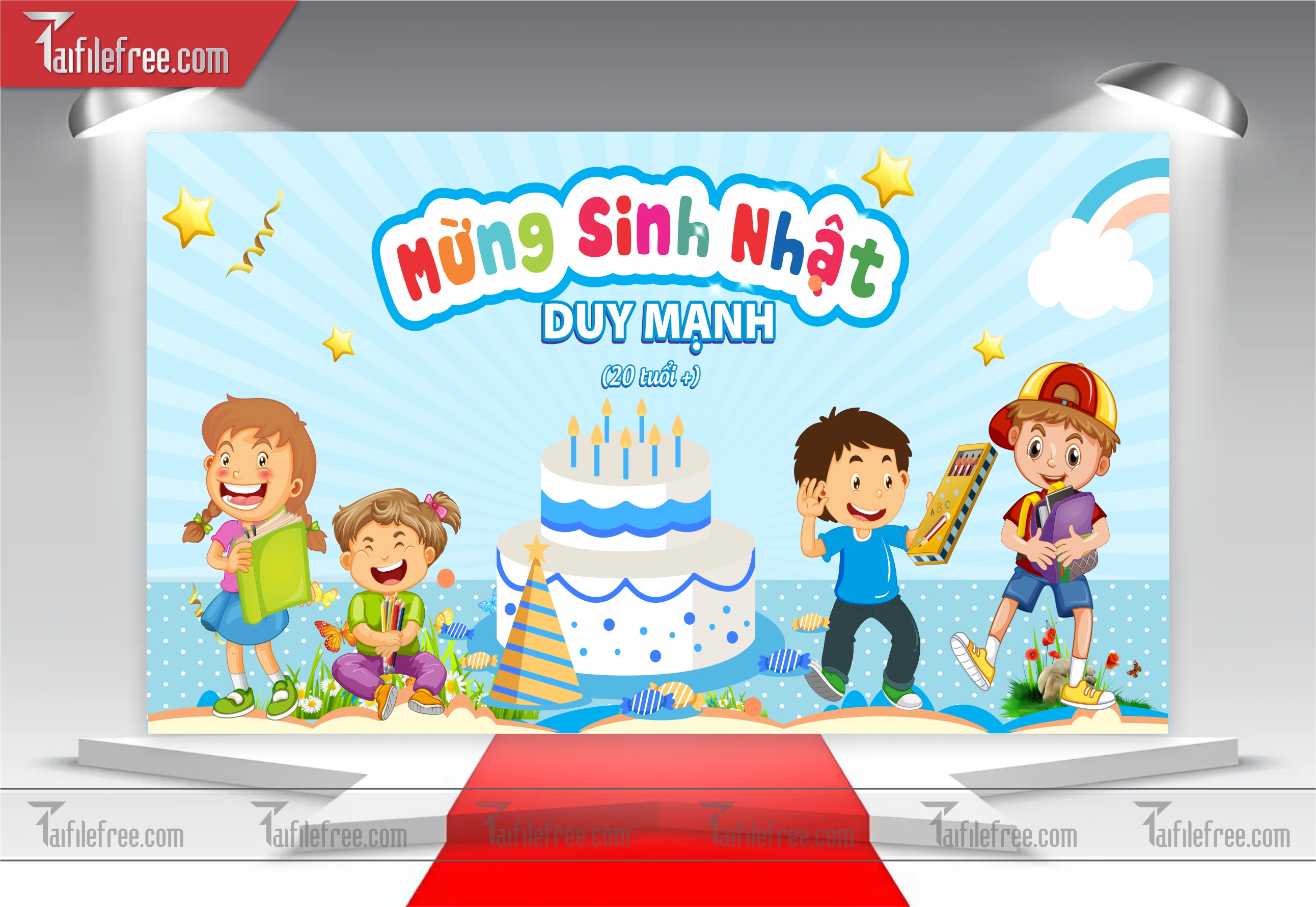 Mẫu Backdrop, Background Sinh Nhật Đẹp - Sang Trọng SNA38