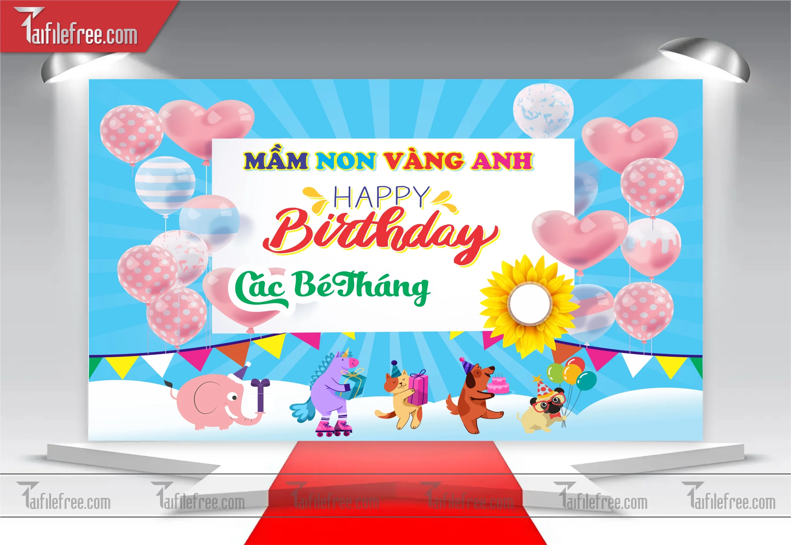 Mẫu Backdrop, Background Sinh Nhật Đẹp - Sang Trọng SNA39