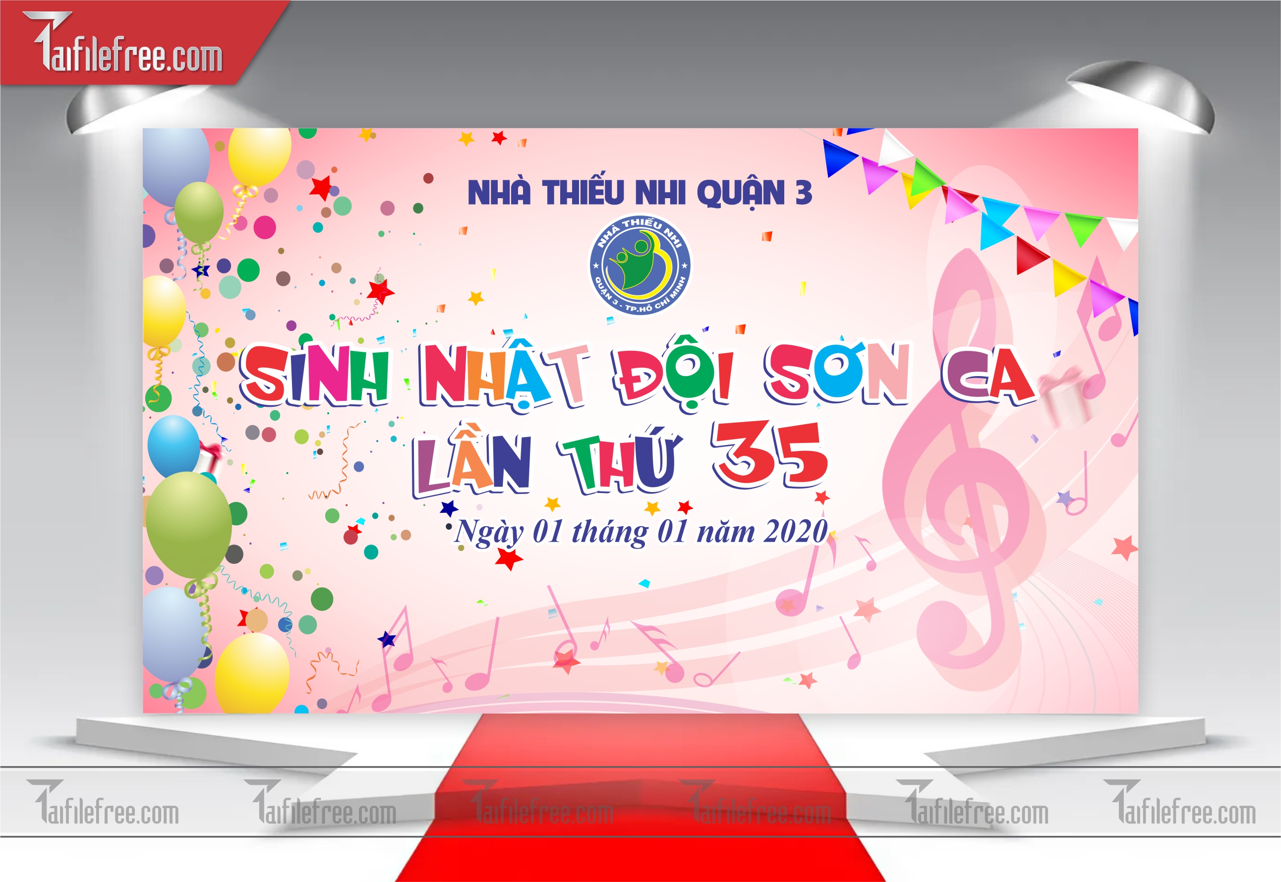 Mẫu Backdrop, Background Sinh Nhật Đẹp - Sang Trọng SNA43
