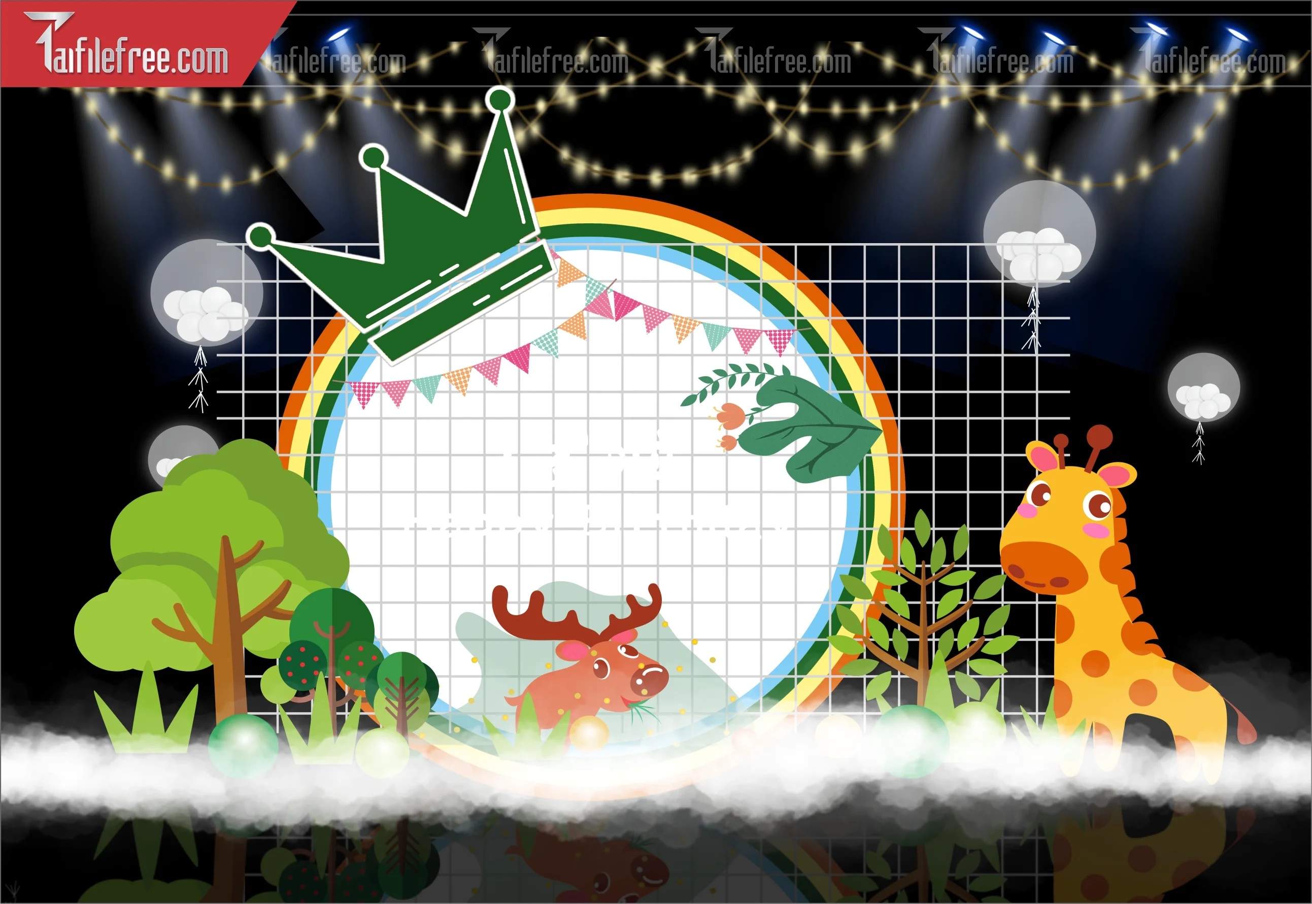 Mẫu Backdrop, Background Sân Khấu Sinh Nhật Đẹp - Sang Trọng SNA48