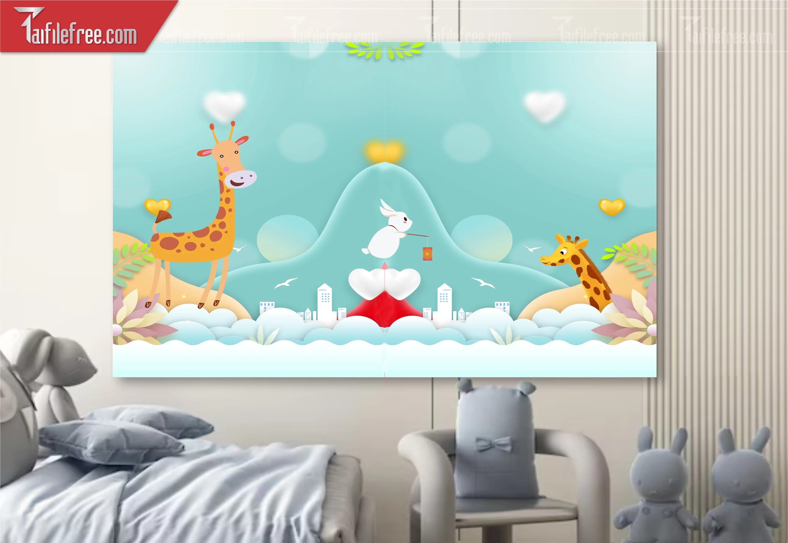 Mẫu Tranh Trang Trí Phòng Ngủ Bé Yêu_TB42