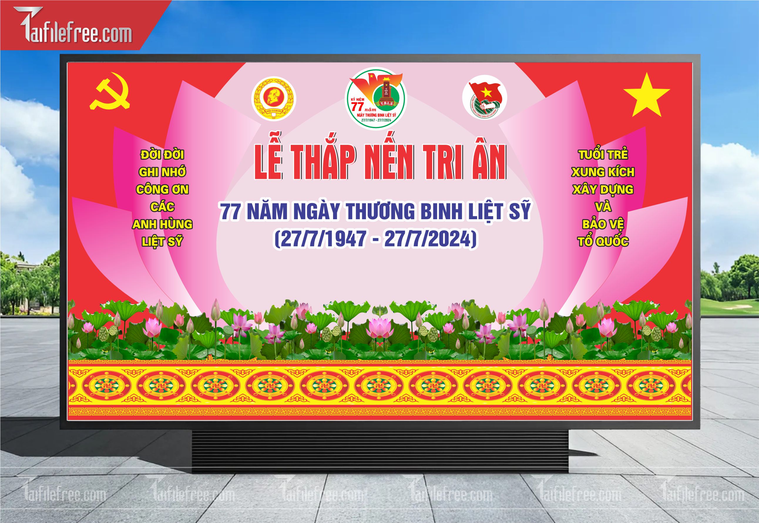 Phông Nền Kỷ Niệm Ngày Thương Binh Liệt Sĩ 27/7 TBL01