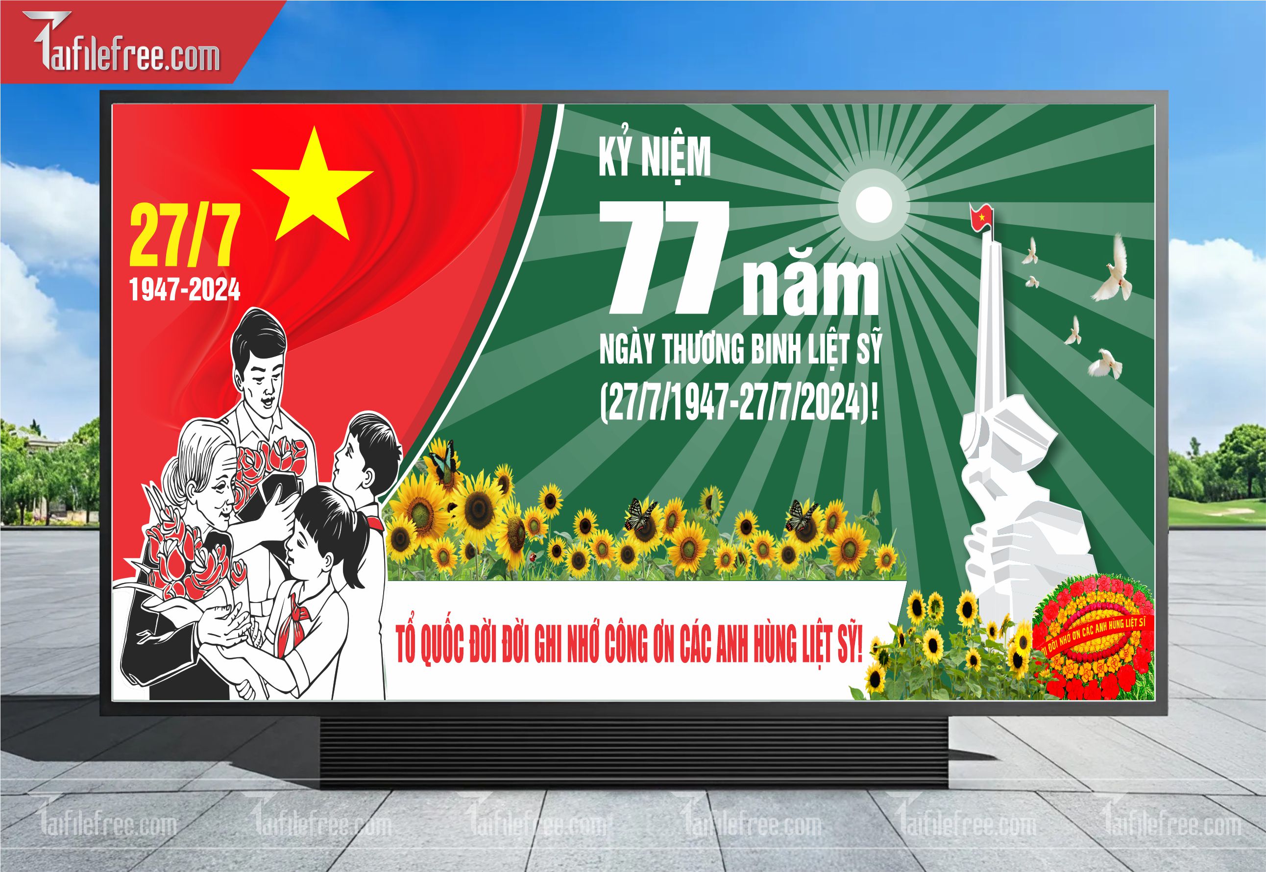 Phông Nền Kỷ Niệm Ngày Thương Binh Liệt Sĩ 27/7 TBL02