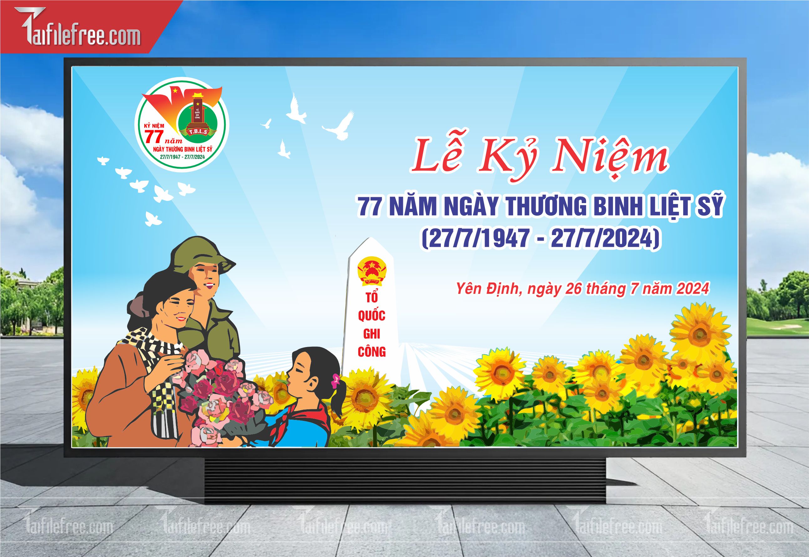 Phông Nền Kỷ Niệm Ngày Thương Binh Liệt Sĩ 27/7 TBL03