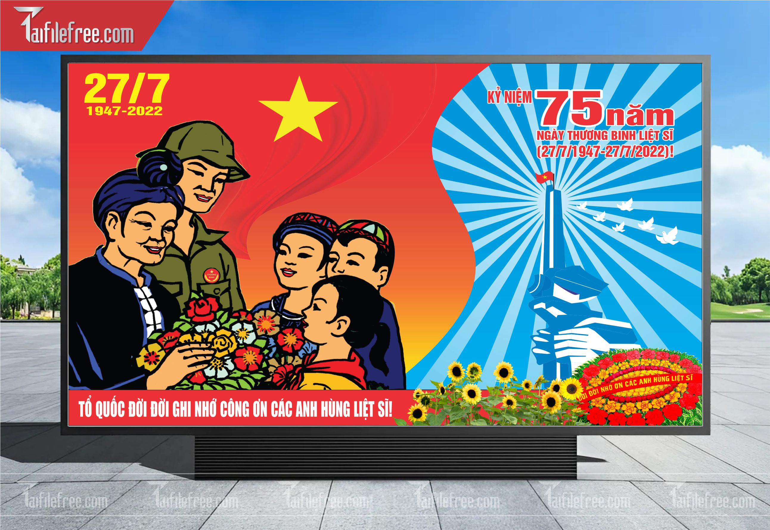 Phông Nền Kỷ Niệm Ngày Thương Binh Liệt Sĩ 27/7 TBL04