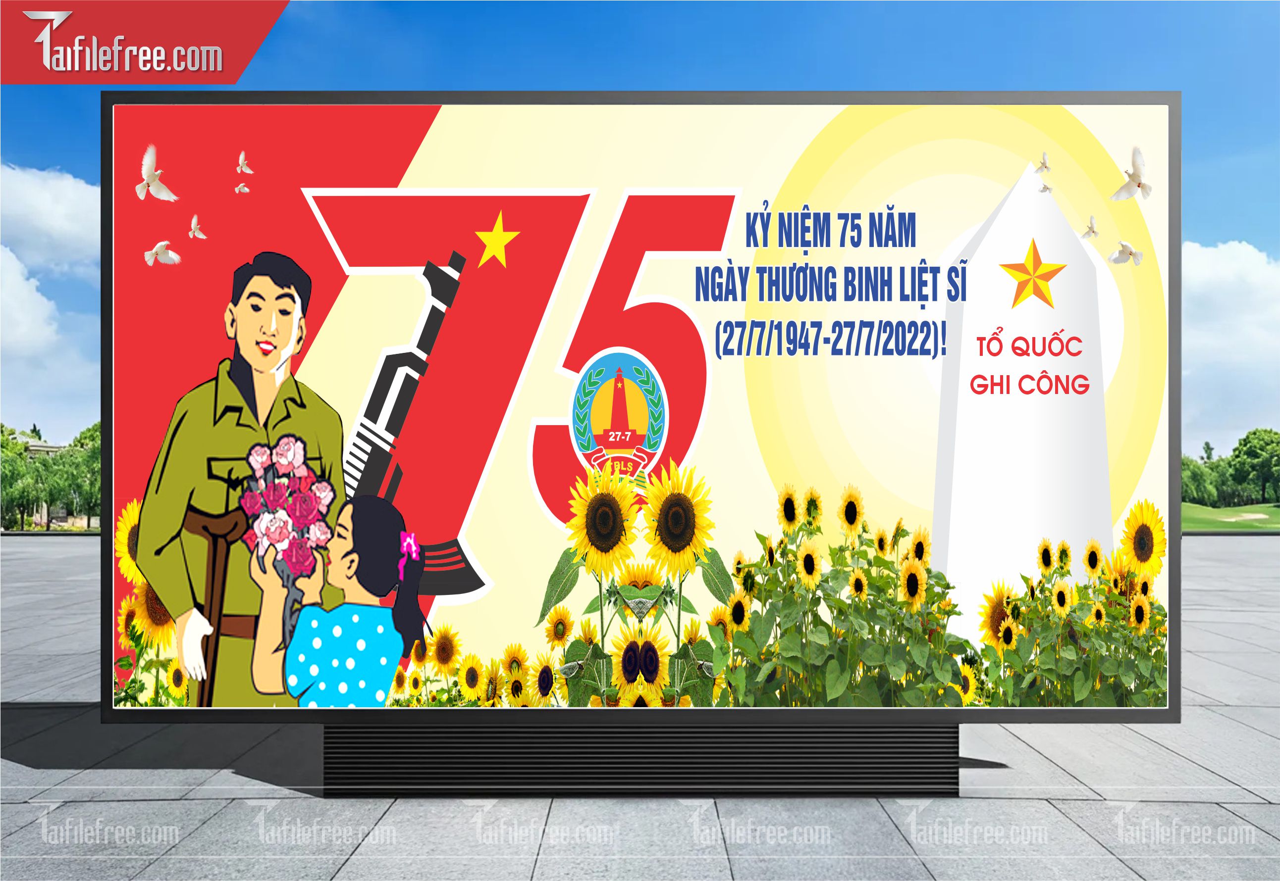 Phông Nền Kỷ Niệm Ngày Thương Binh Liệt Sĩ 27/7 TBL06