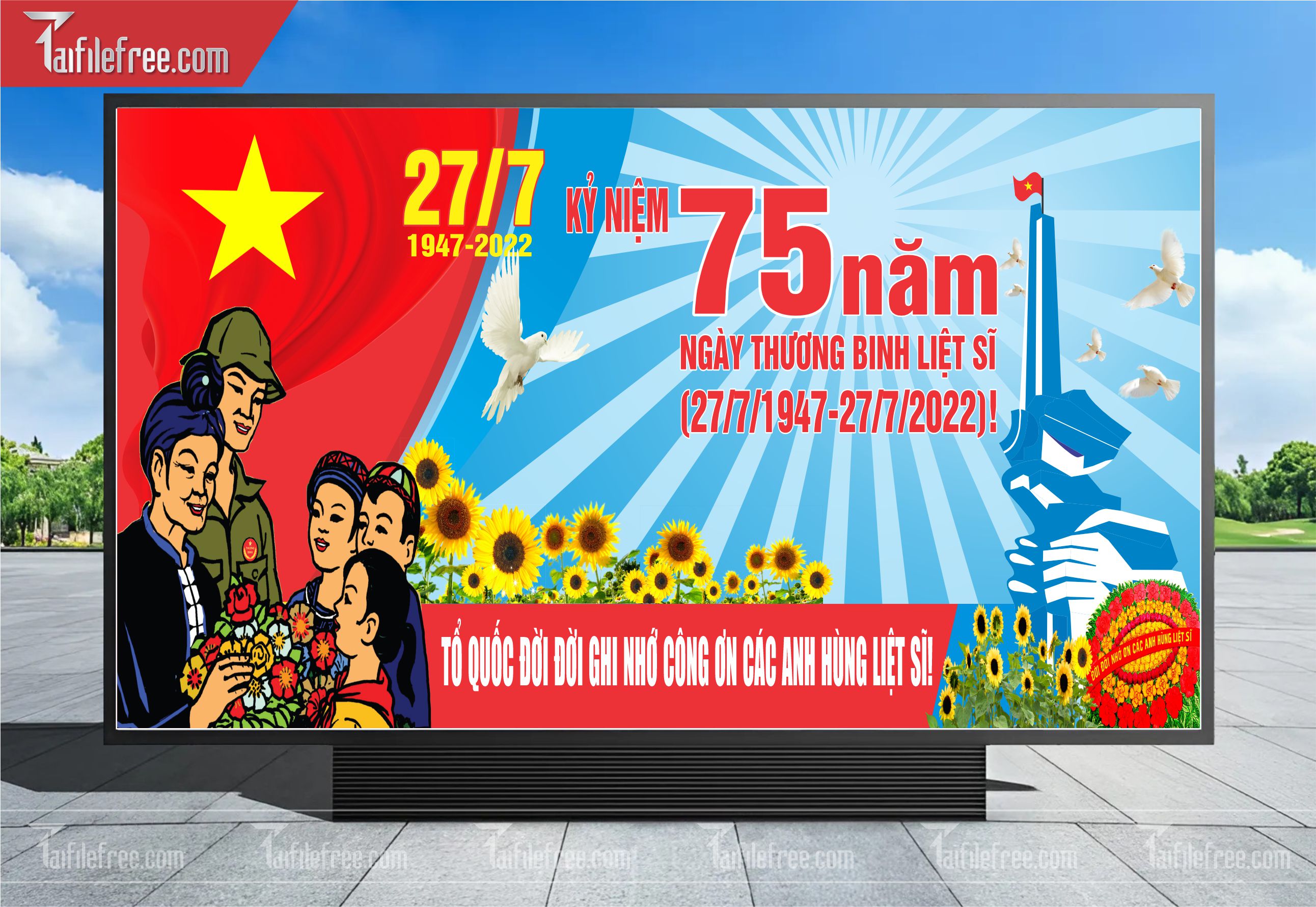 Phông Nền Kỷ Niệm Ngày Thương Binh Liệt Sĩ  TBL07