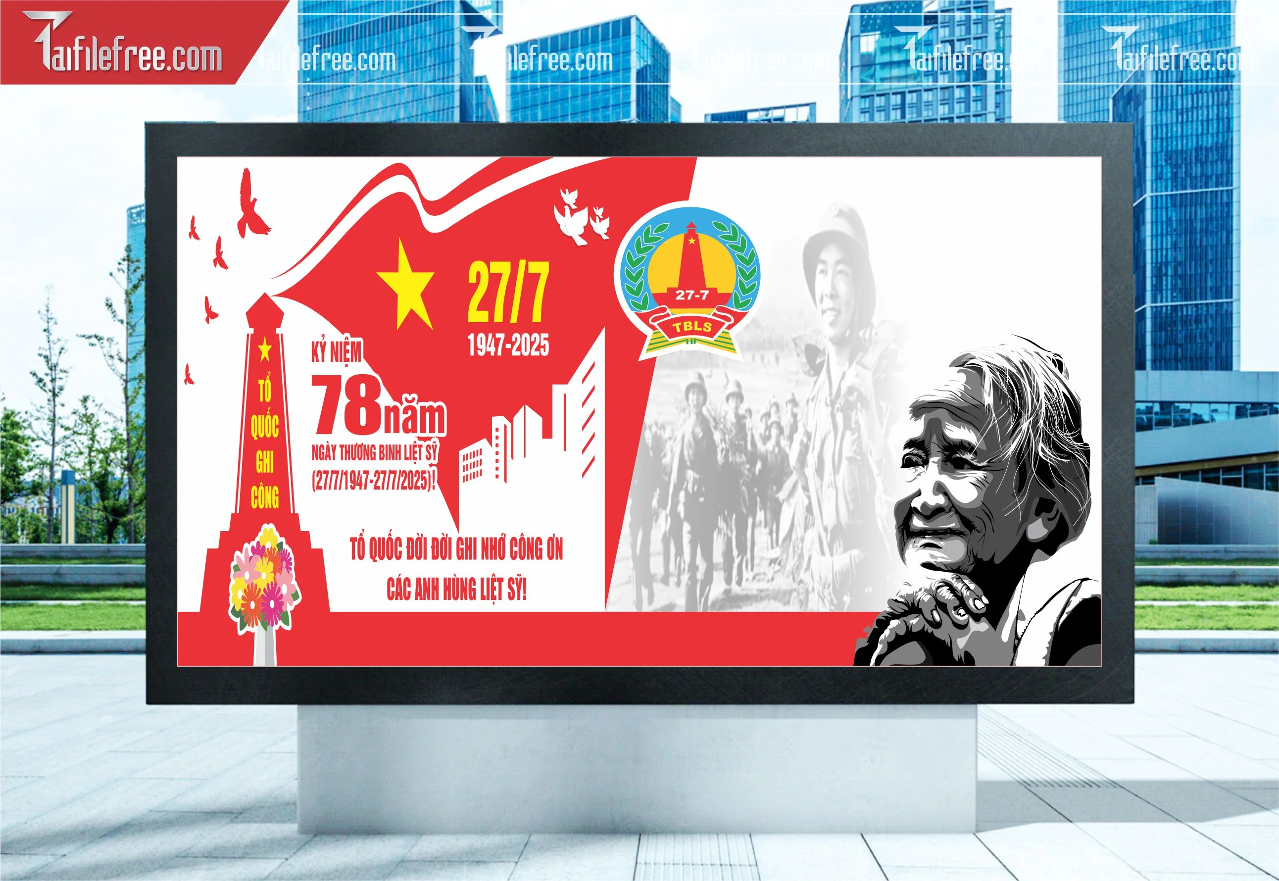 Phông Nền Kỷ Niệm Ngày Thương Binh Liệt Sĩ 27/7  TBL11