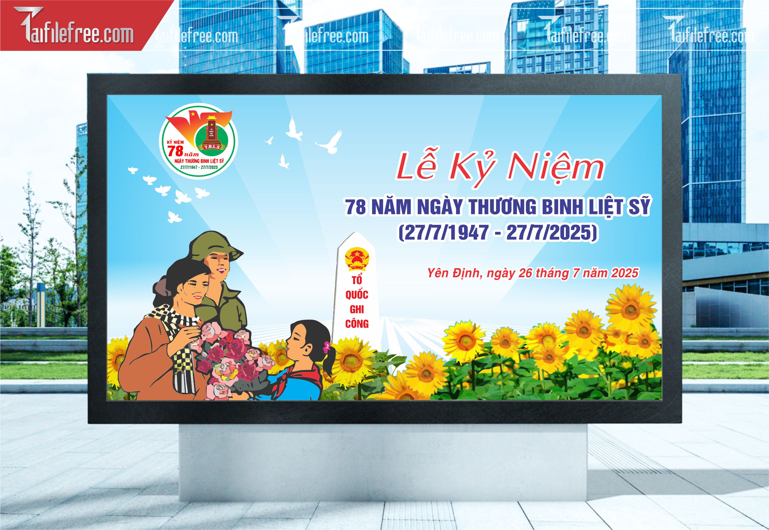 Phông Nền Kỷ Niệm Ngày Thương Binh Liệt Sĩ 27/7  TBL12
