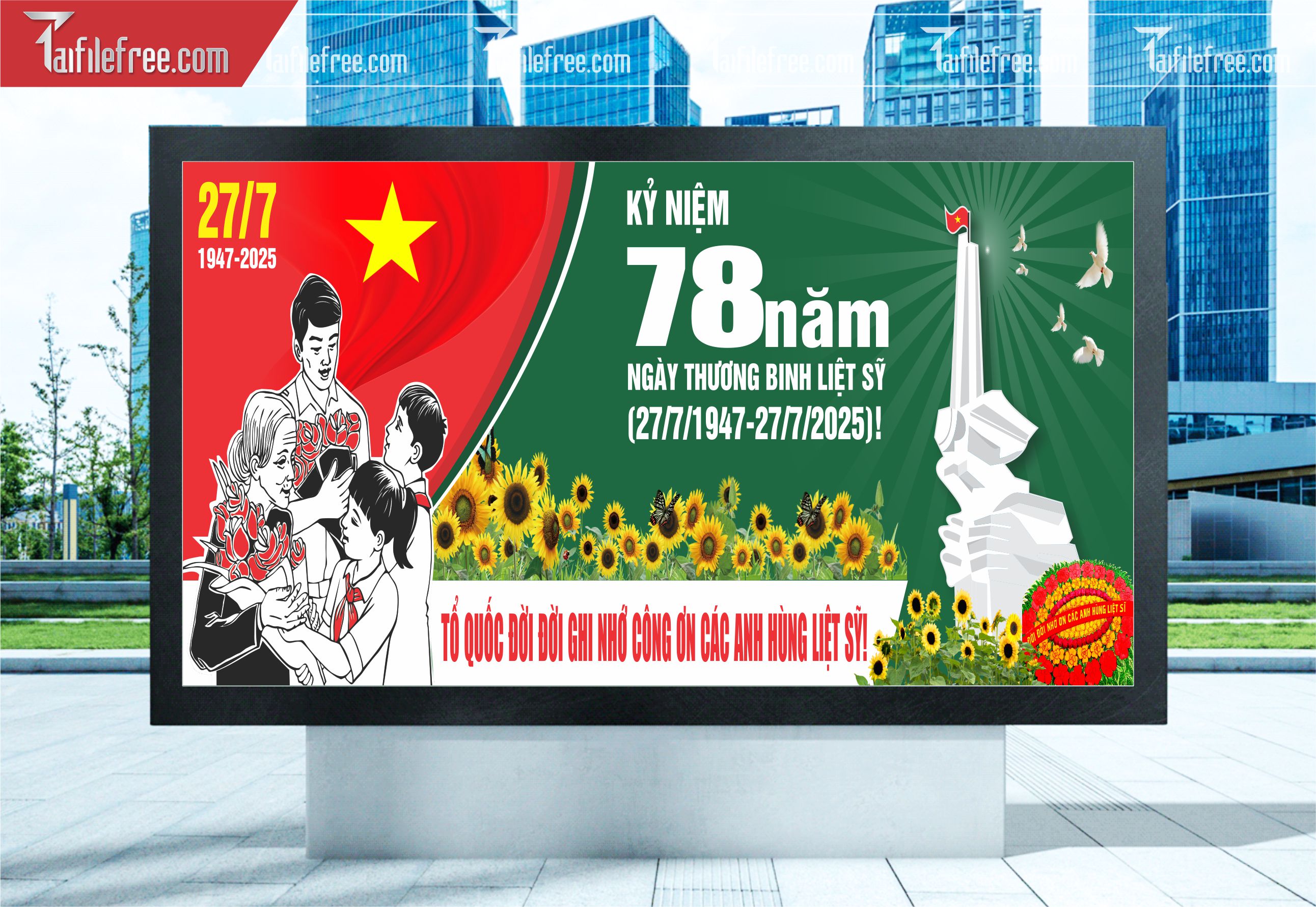 Phông Nền Kỷ Niệm Ngày Thương Binh Liệt Sĩ 27/7  TBL14
