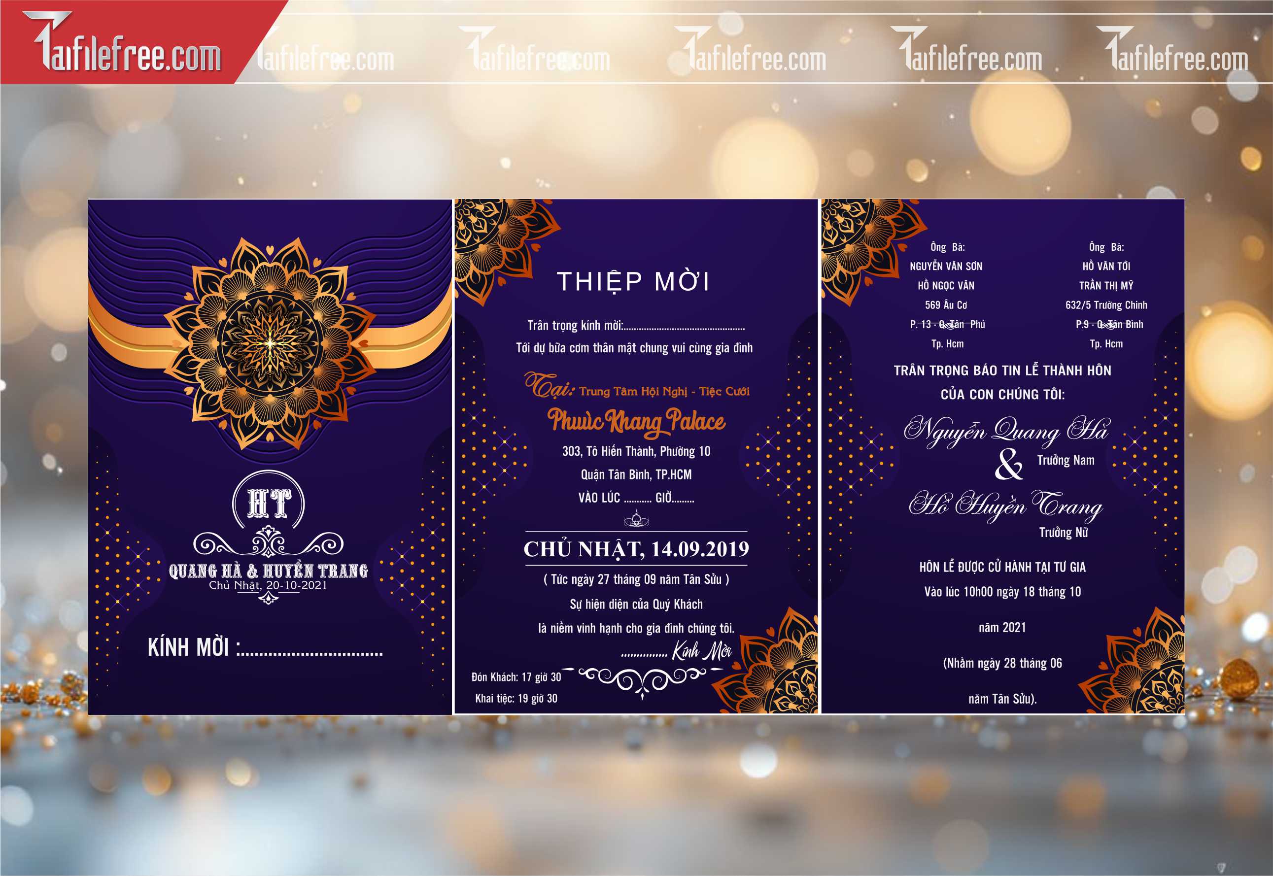 Mẫu Thiệp Cưới Đẹp File Vector_TC01