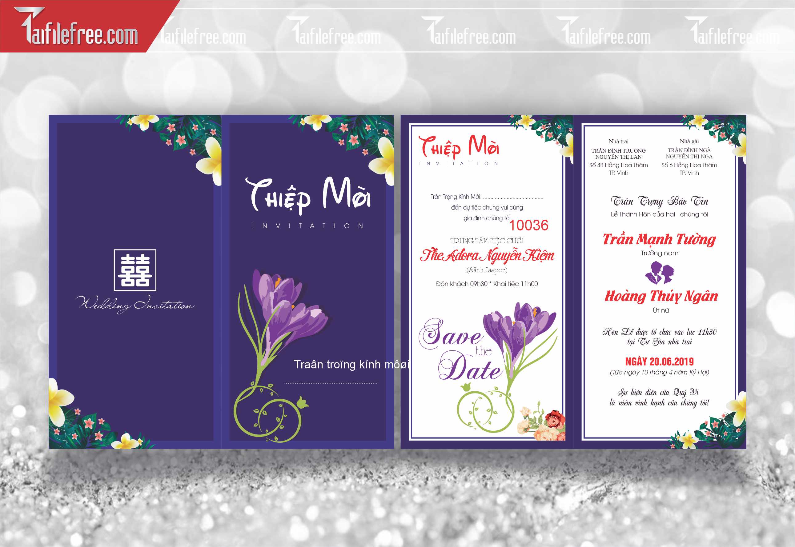 Mẫu Thiệp Cưới Đẹp File Vector_TC07