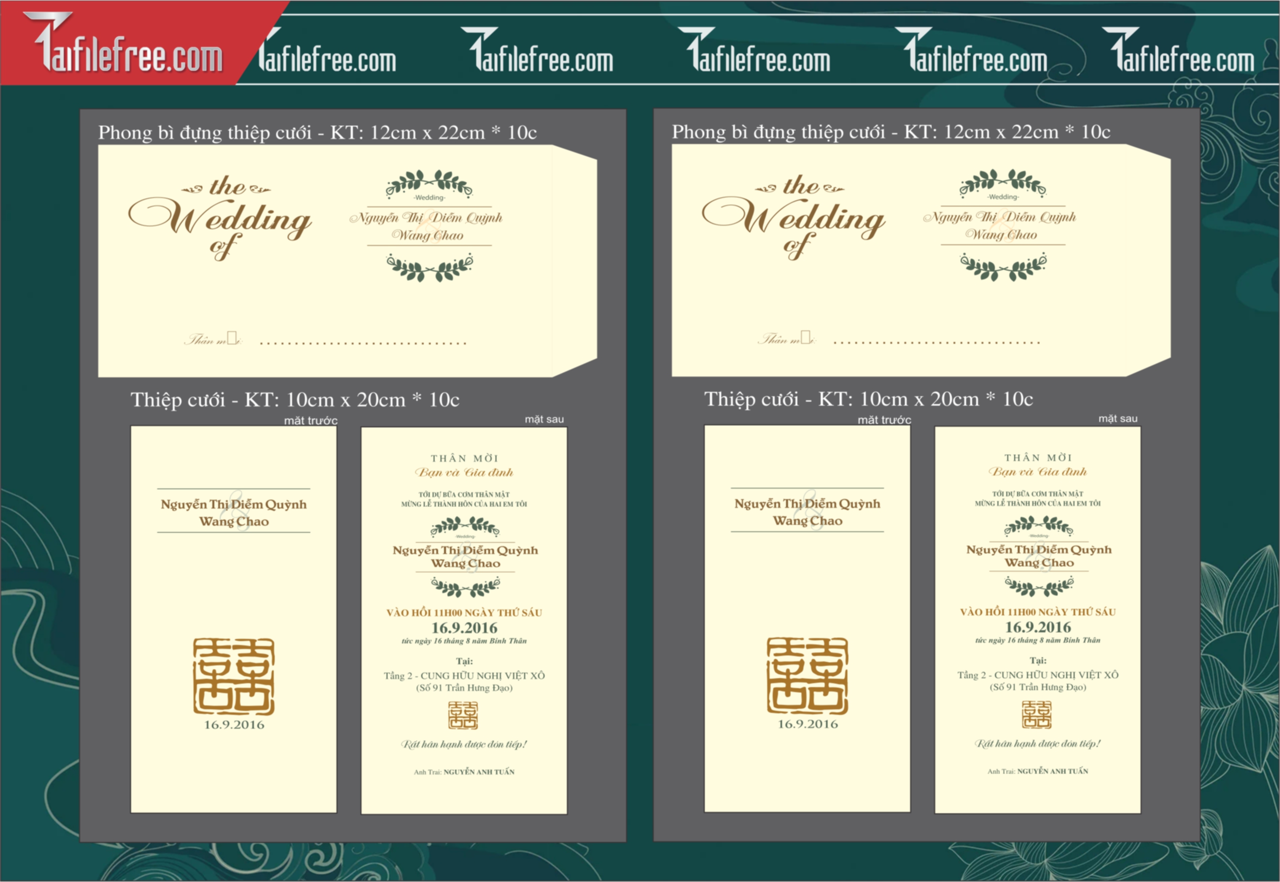 Mẫu Thiệp Cưới Đẹp File Vector_TC123