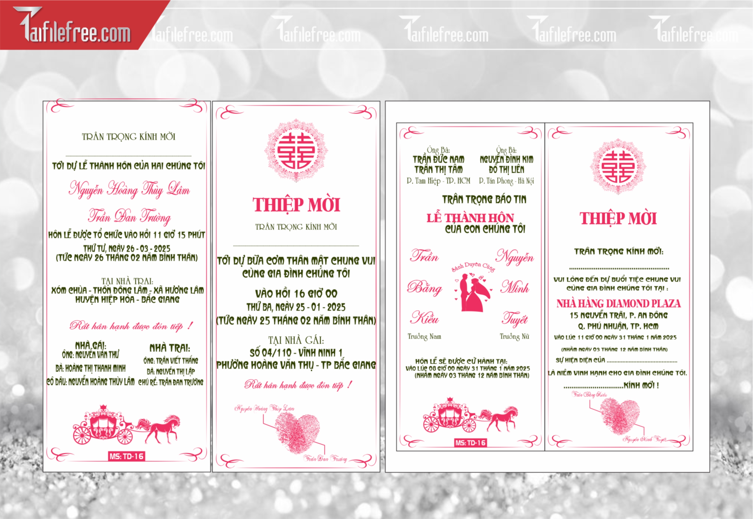 Mẫu Thiệp Cưới Đẹp File Vector_TC72