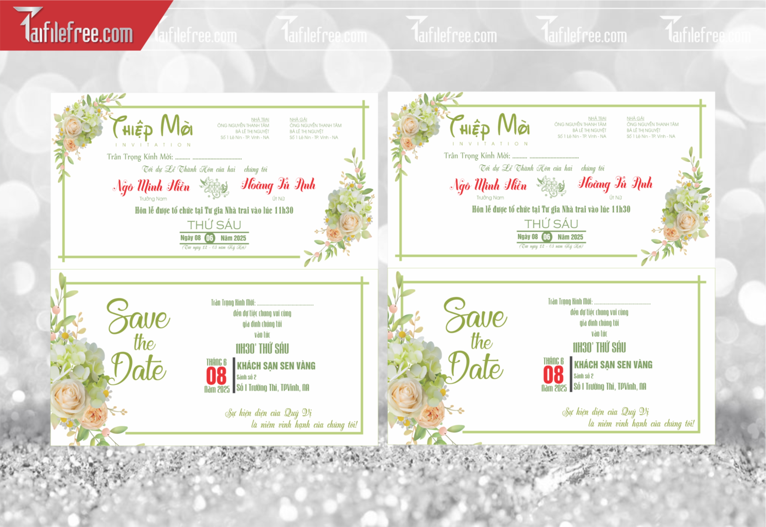 Mẫu Thiệp Cưới Đẹp File Vector_TC75