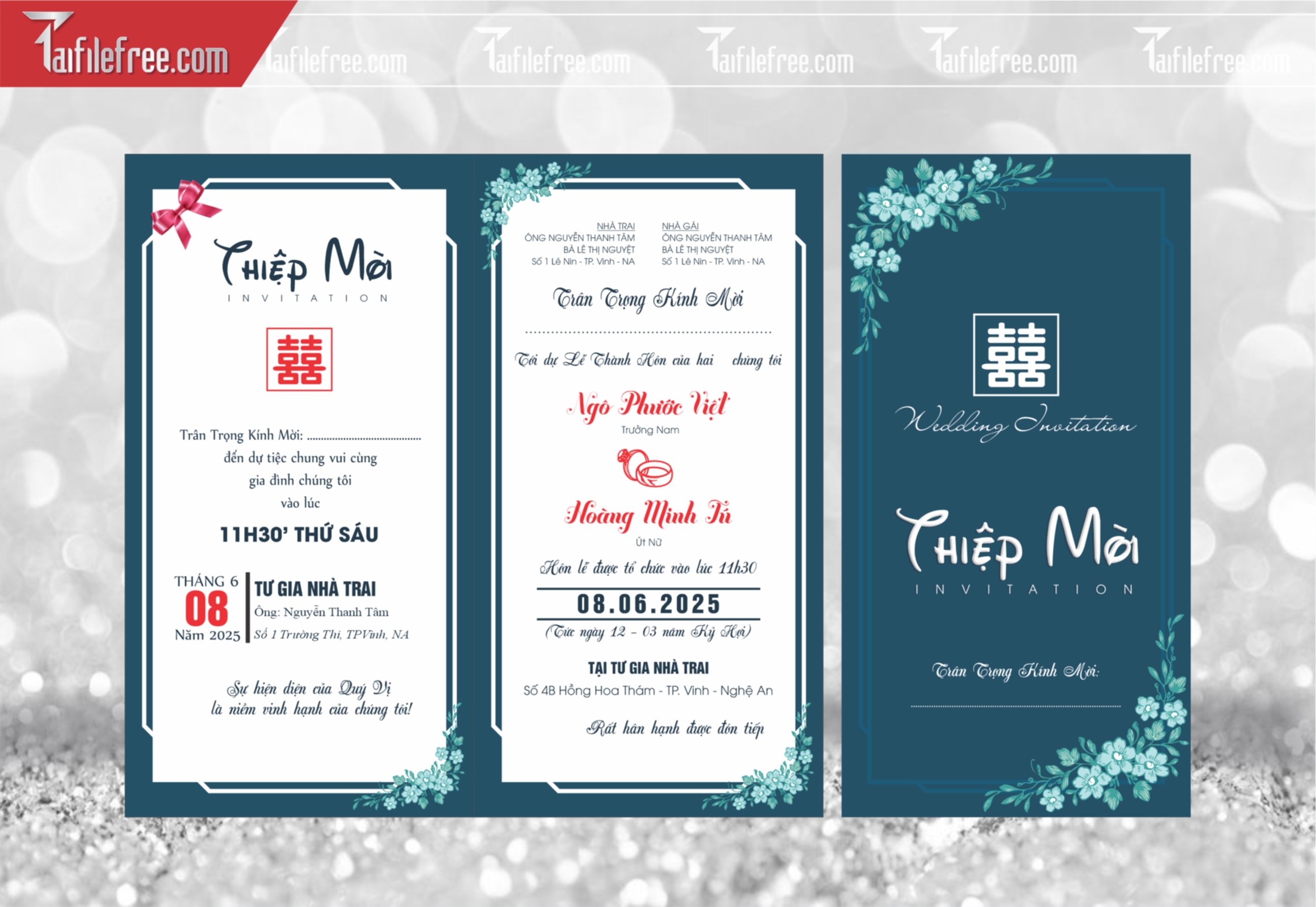Mẫu Thiệp Cưới Đẹp File Vector_TC76
