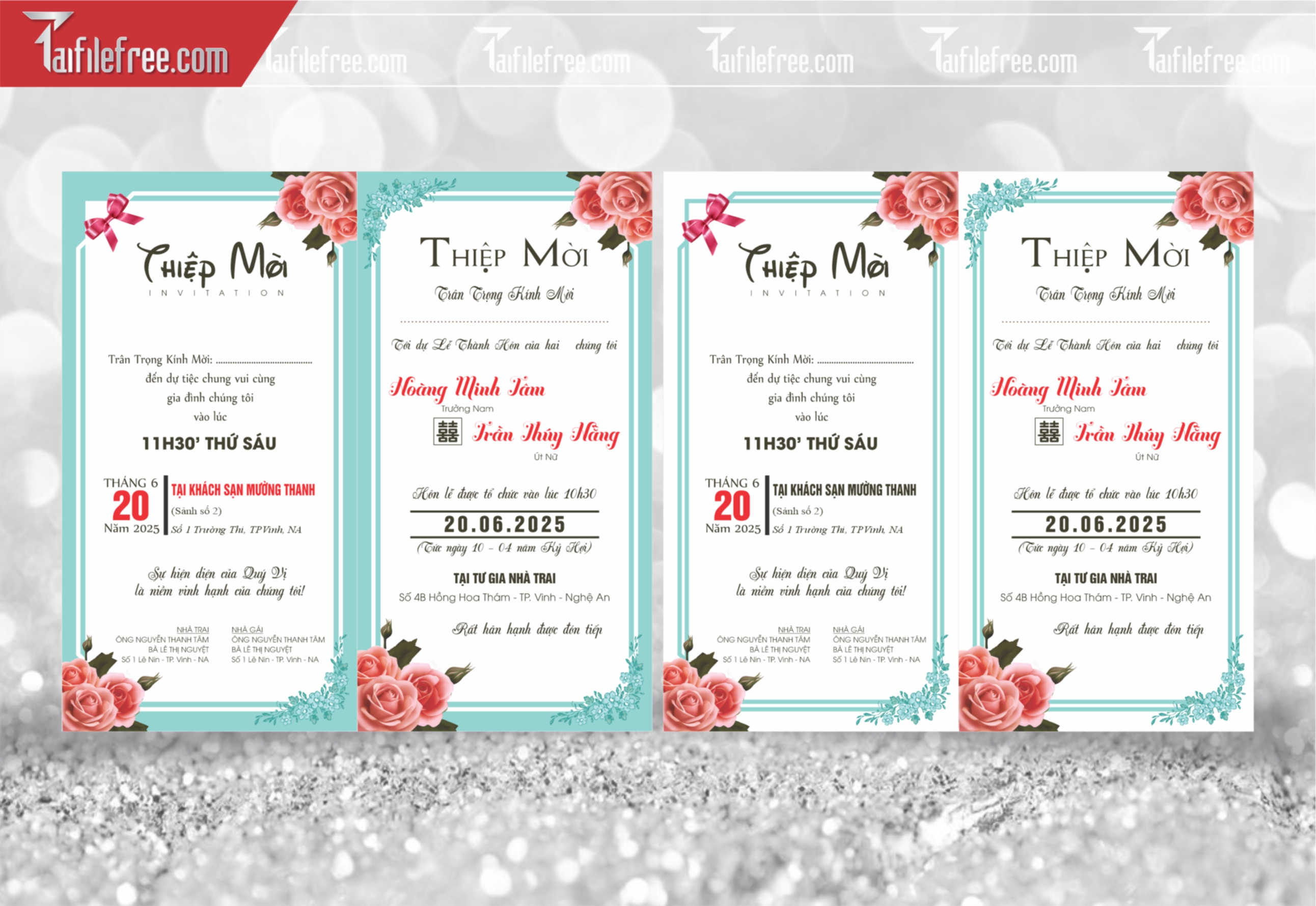 Mẫu Thiệp Cưới Đẹp File Vector_TC79