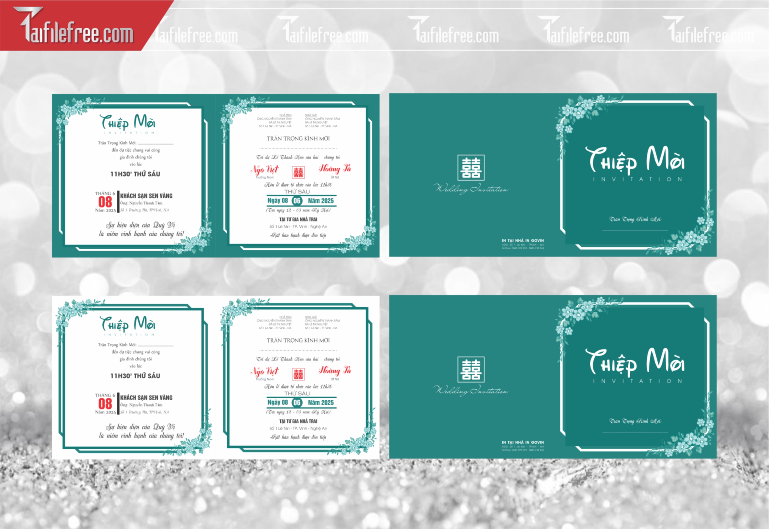 Mẫu Thiệp Cưới Đẹp File Vector_TC80