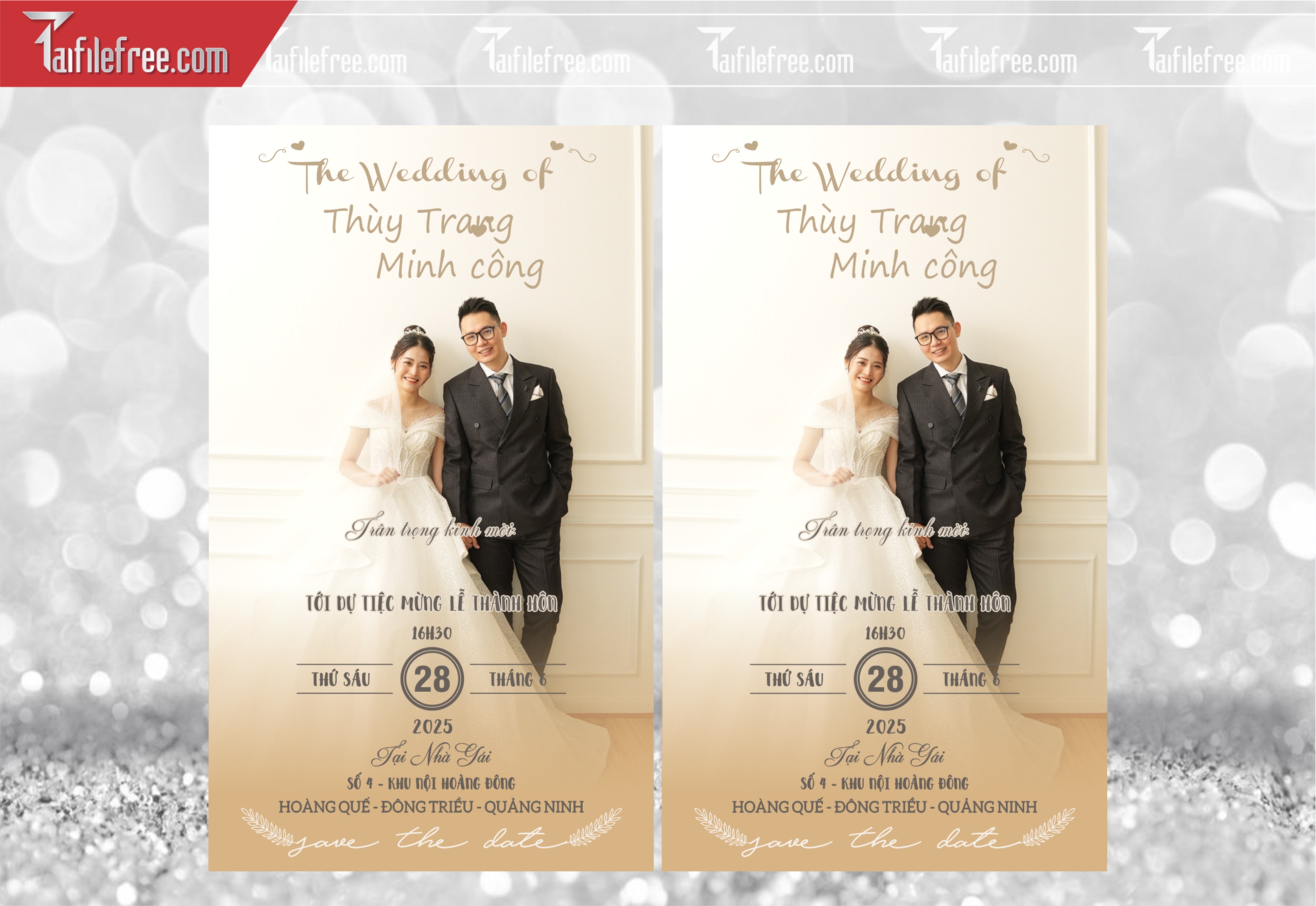 Mẫu Thiệp Cưới Đẹp File Vector_TC81