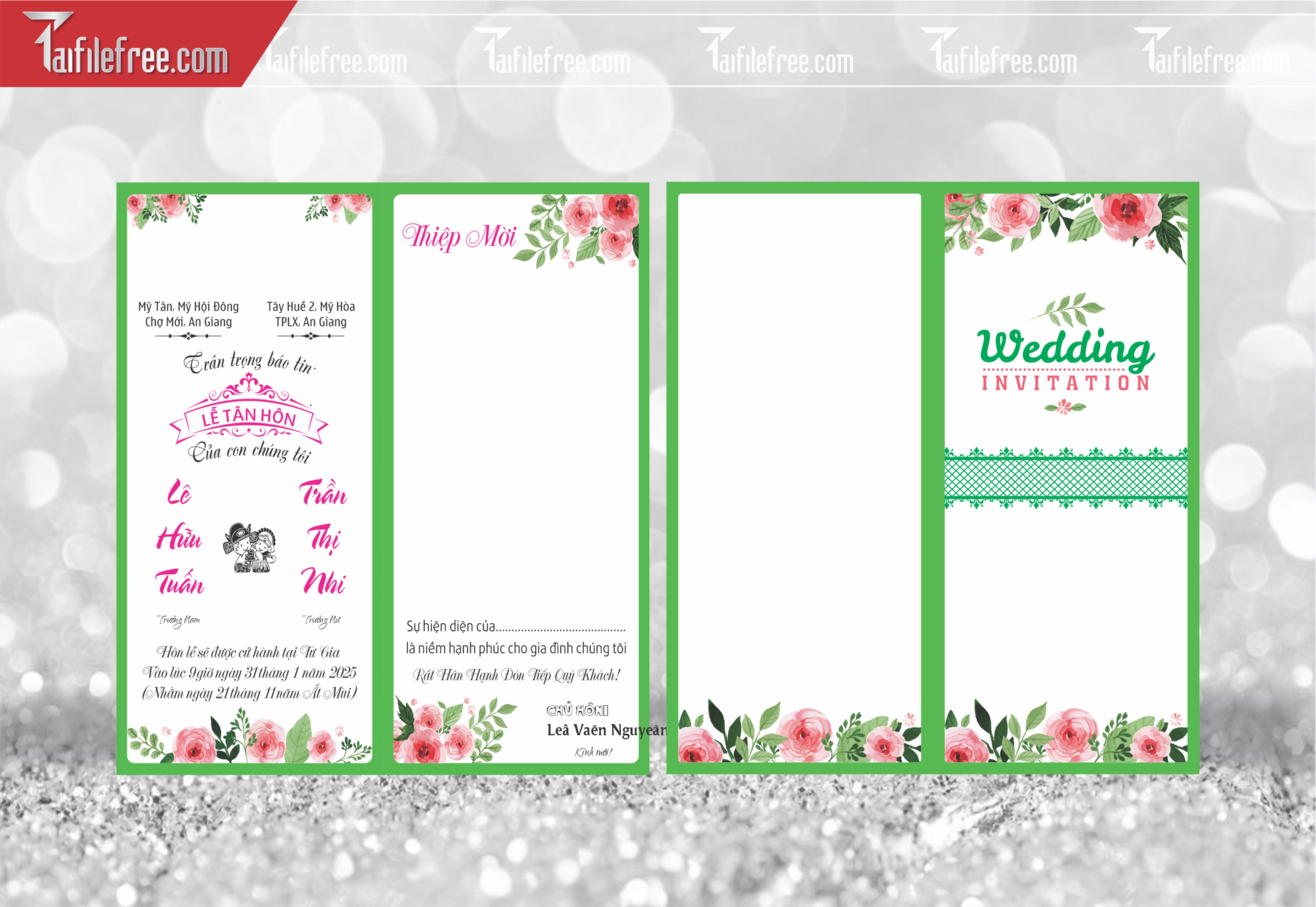 Mẫu Thiệp Cưới Đẹp File Vector_TC83
