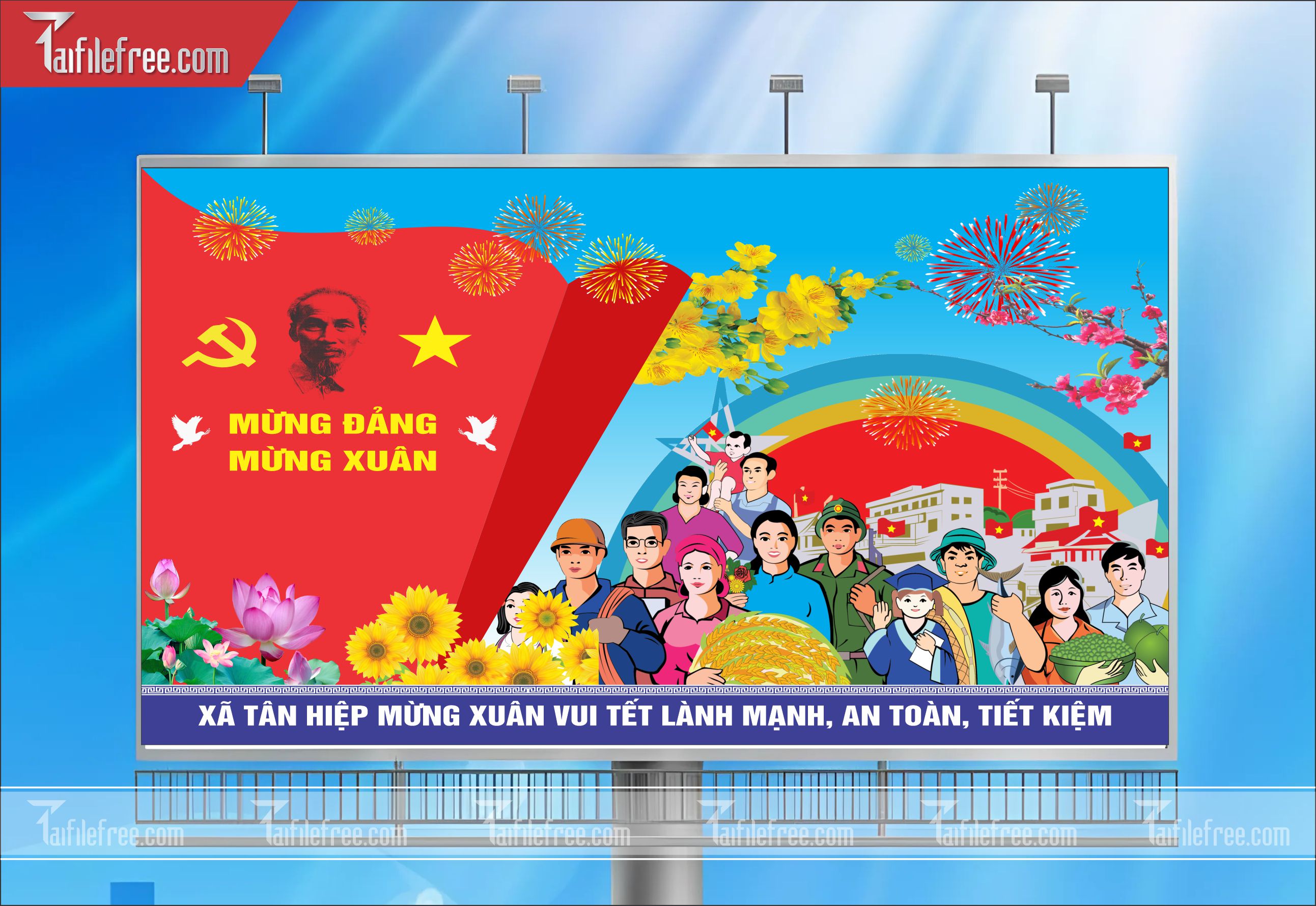 TRANH CỔ ĐỘNG MỪNG ĐẢNG MỪNG XUÂN_TD02
