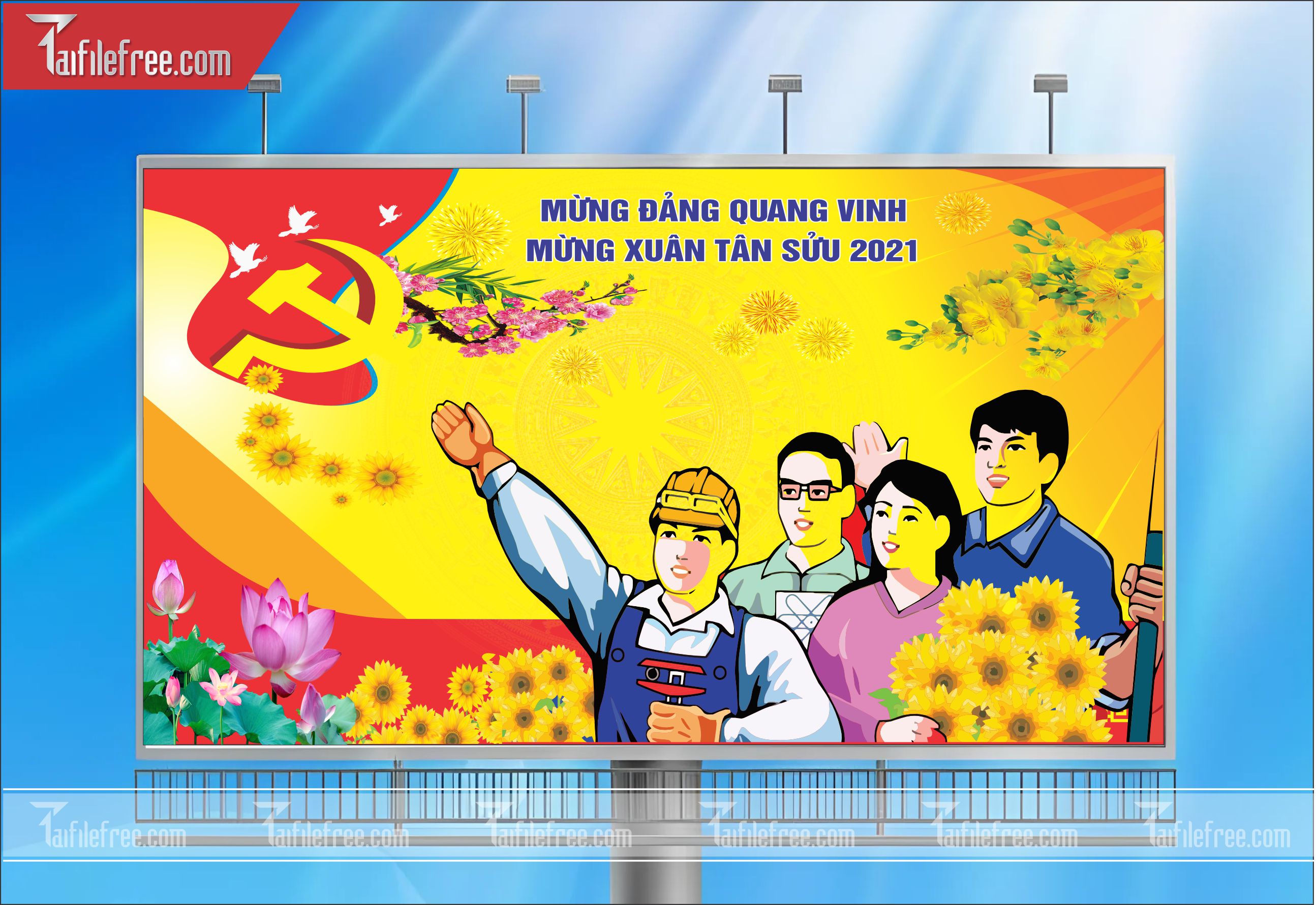 TRANH CỔ ĐỘNG MỪNG ĐẢNG MỪNG XUÂN_TD03
