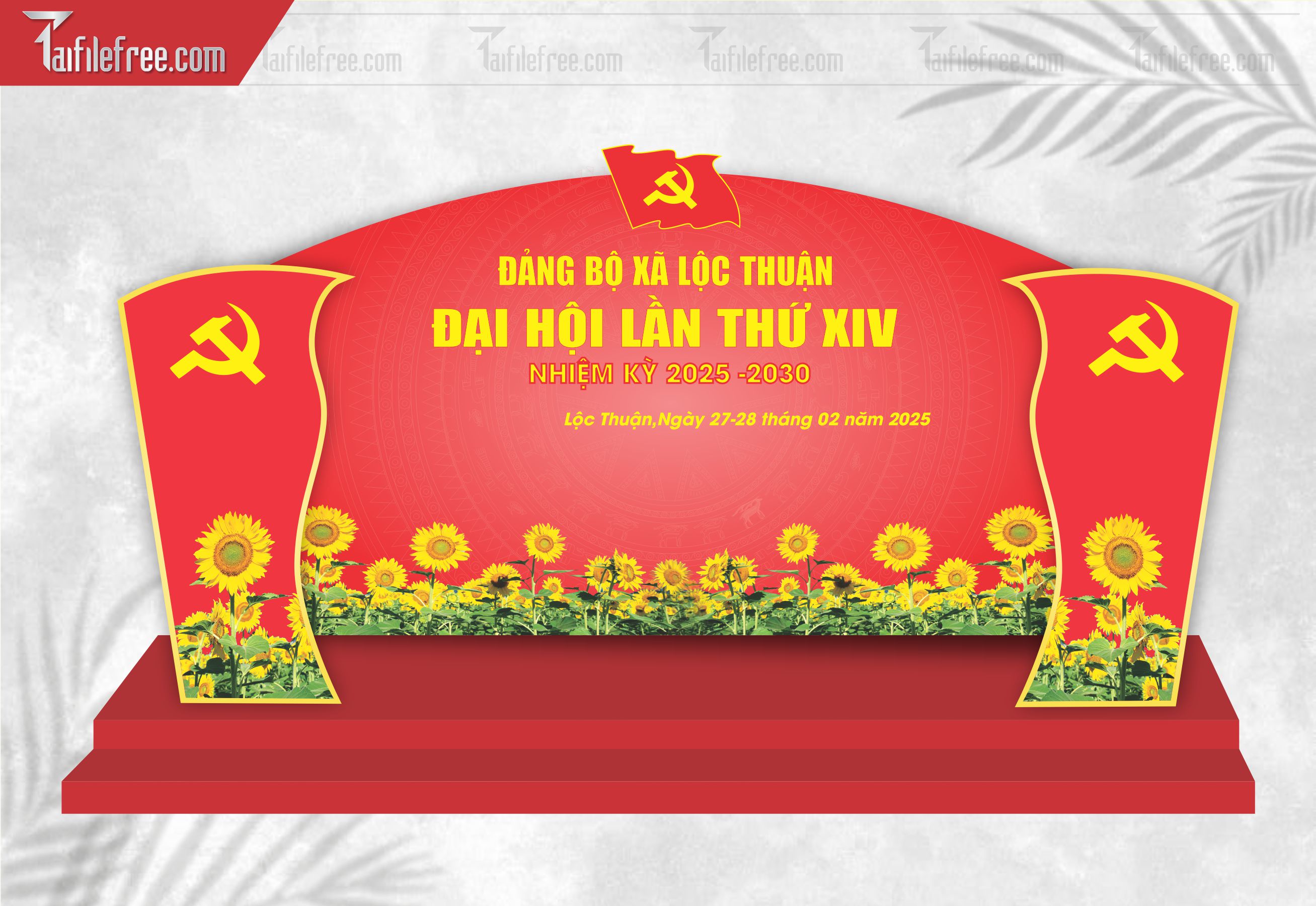 Maket Trang Trí Đại Hội Đảng Bộ_TD110