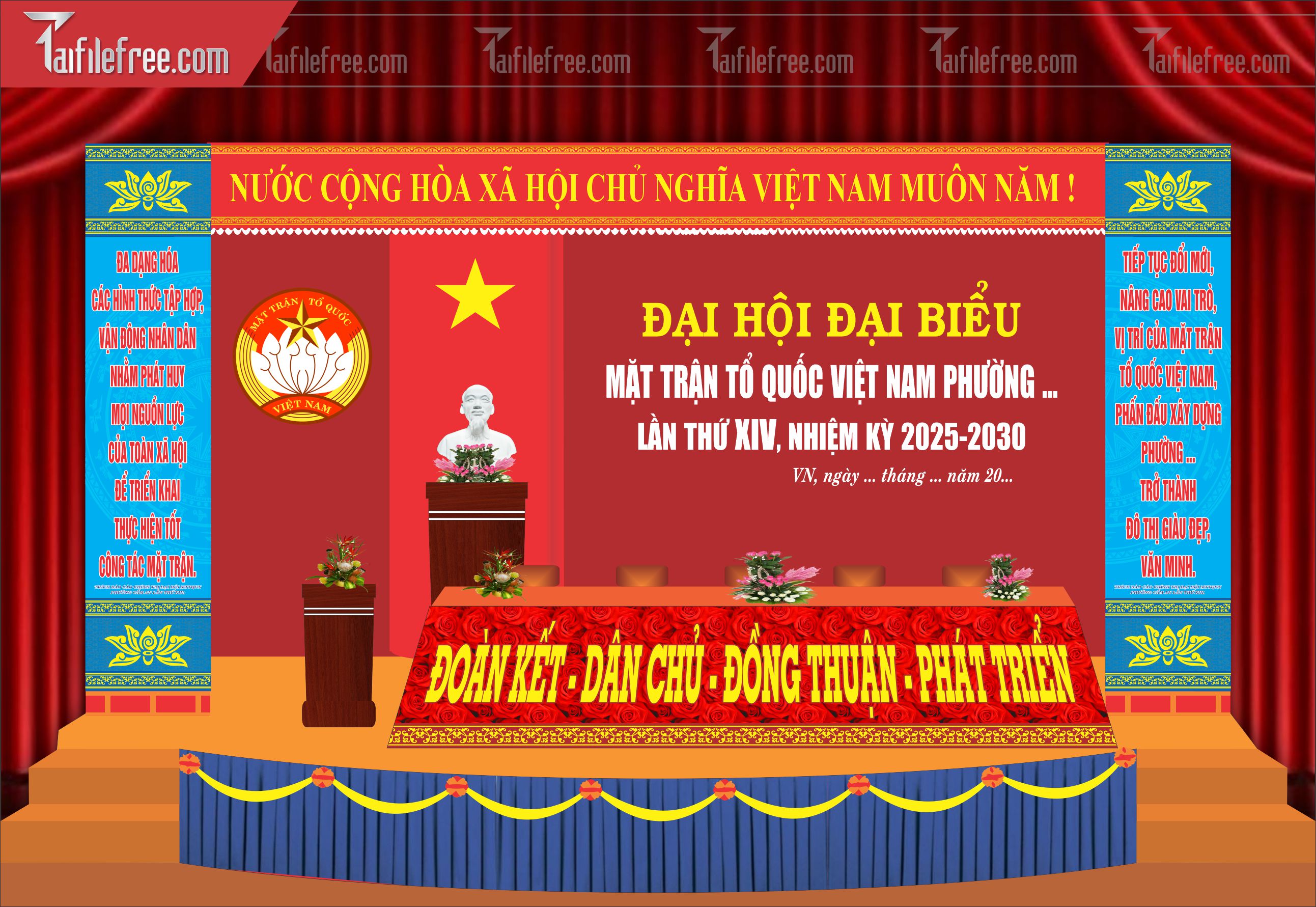 Maket Trang Trí Đại Hội Đảng Bộ_TD112