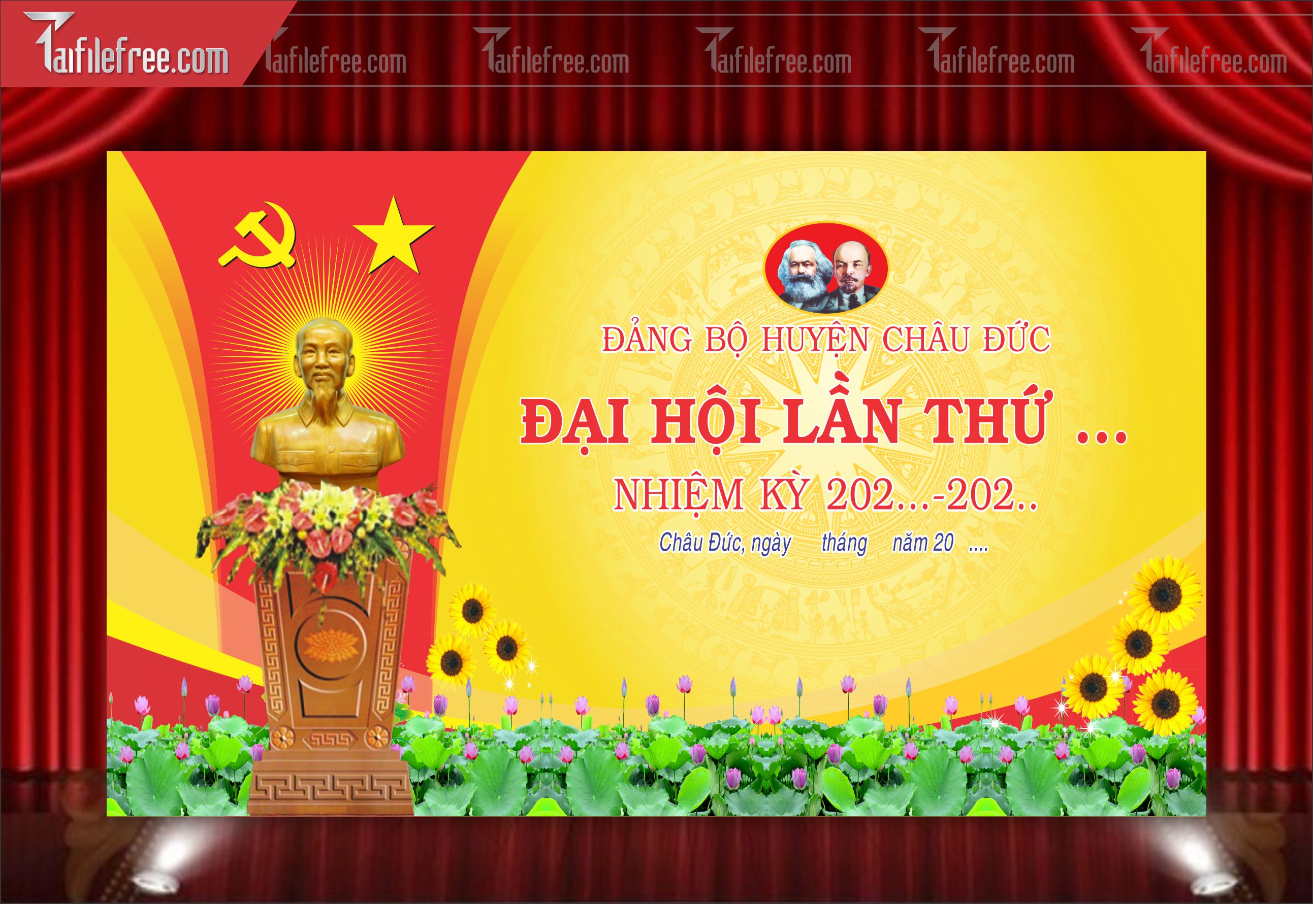 Maket Trang Trí Đại Hội Đảng Bộ_TD118