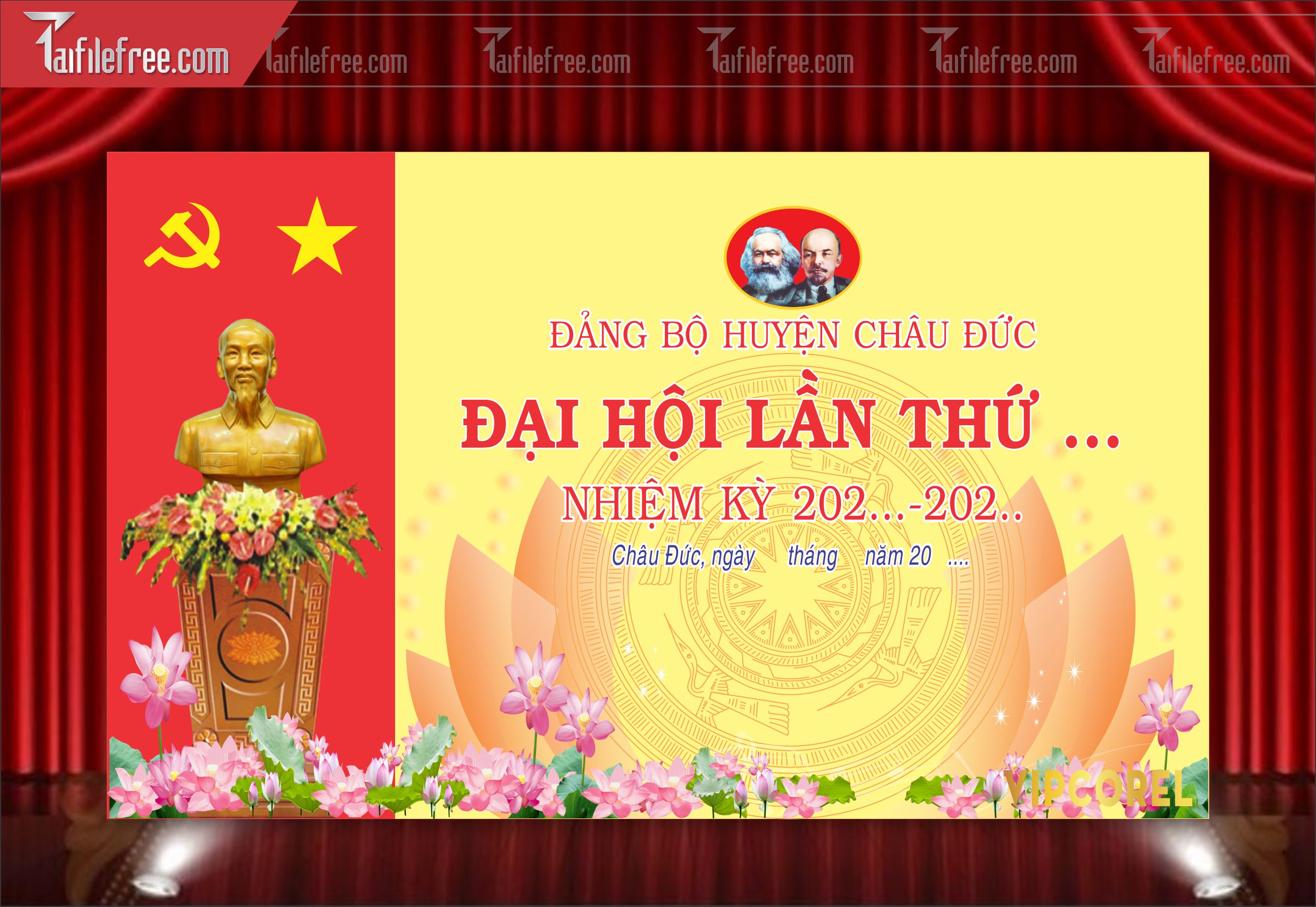 Maket Trang Trí Đại Hội Đảng Bộ_TD119