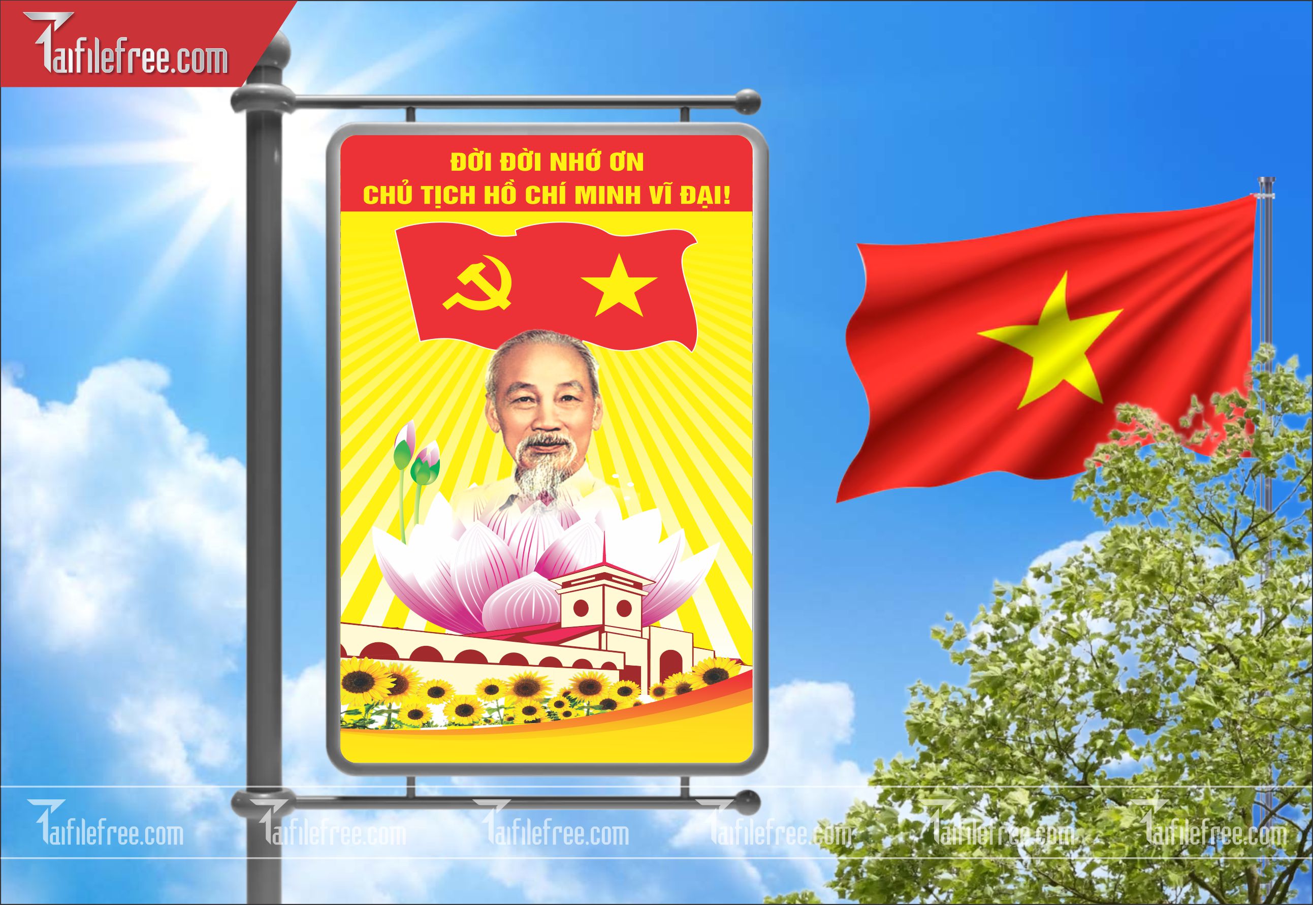 Mẫu Poster/Banner Chào Mừng Ngày Thành Lập Đảng_TD142