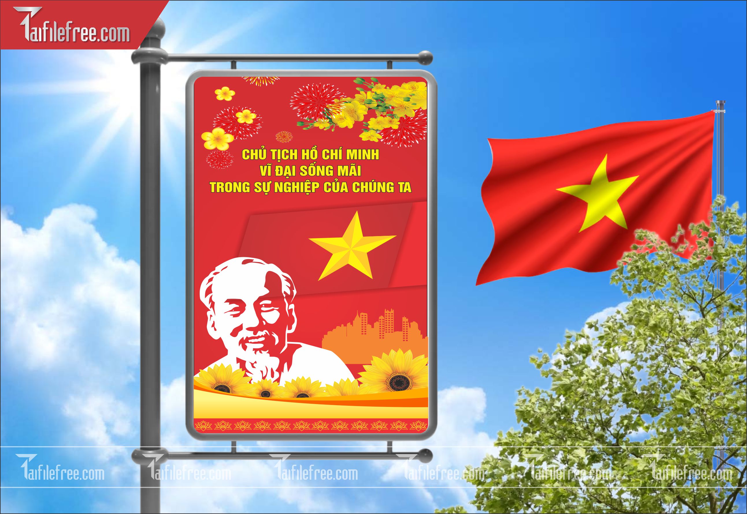 Mẫu Poster/Banner Chào Mừng Ngày Thành Lập Đảng_TD149
