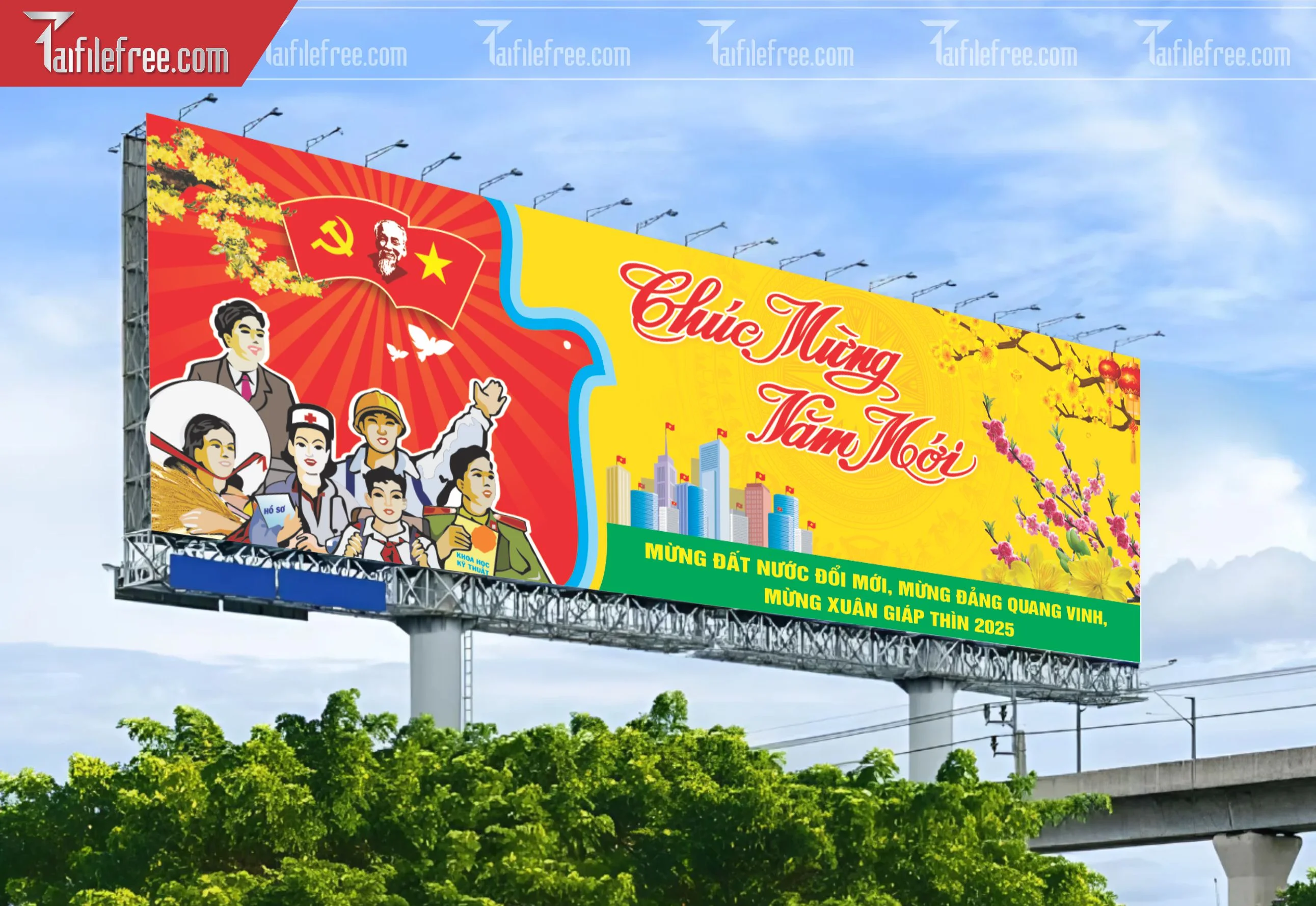Mẫu Poster/Banner Chào Mừng Ngày Thành Lập Đảng_TD157