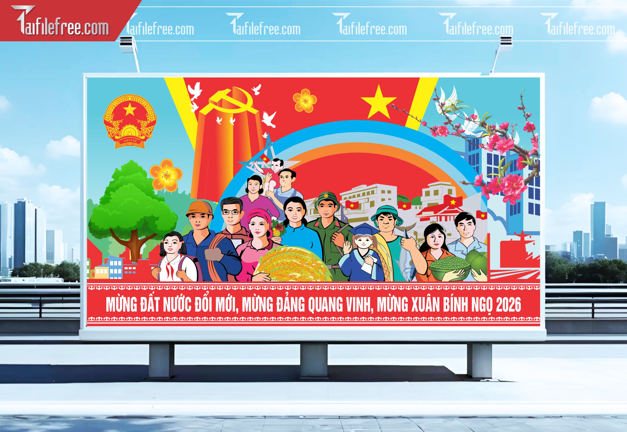 Mẫu Poster/Banner Chào Mừng Ngày Thành Lập Đảng_TD161