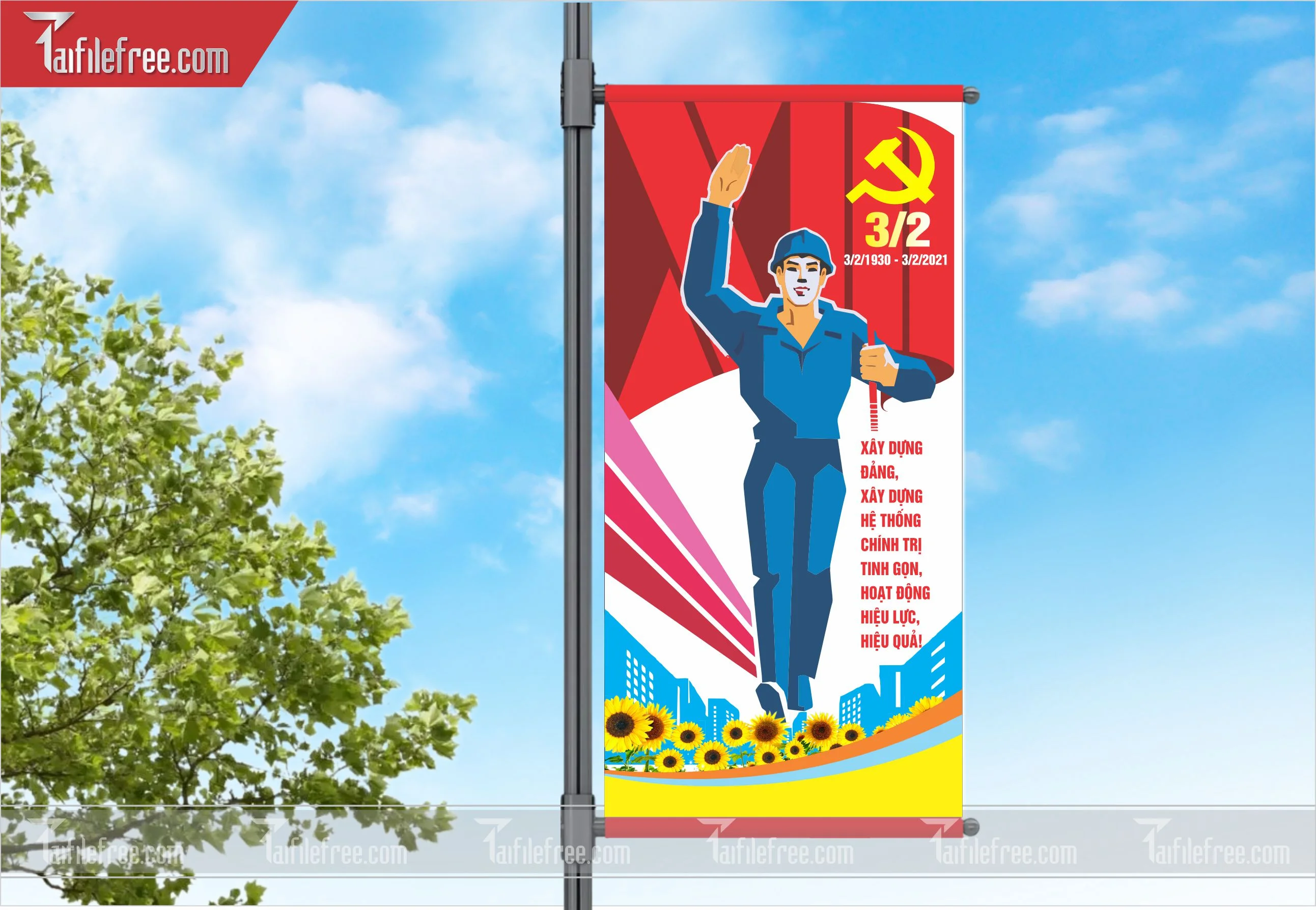 Phướn Cổ Động Mừng Đảng Mừng Xuân_TD17