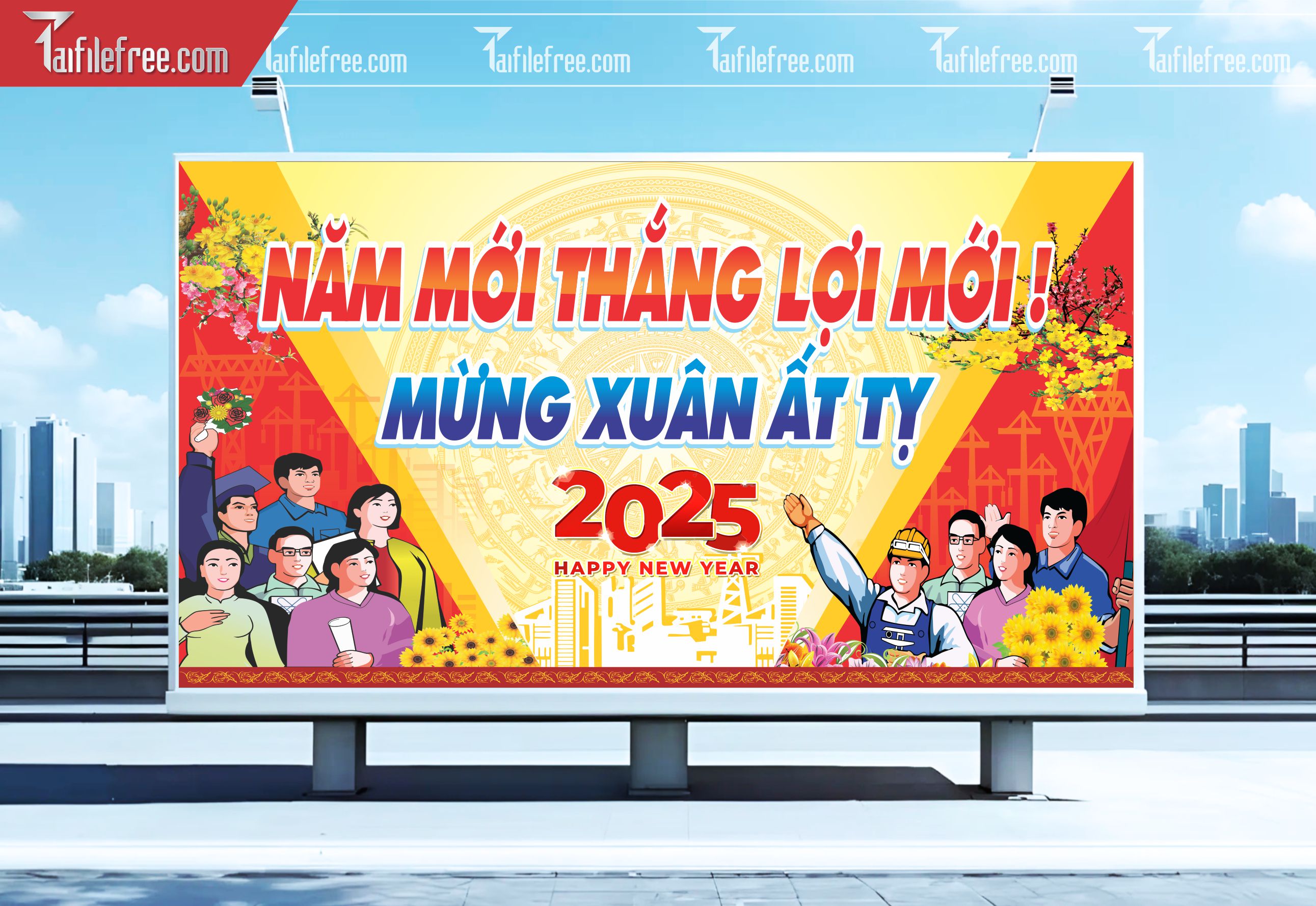 Mẫu Poster/Banner Mừng Đảng Mừng Xuân_TD171