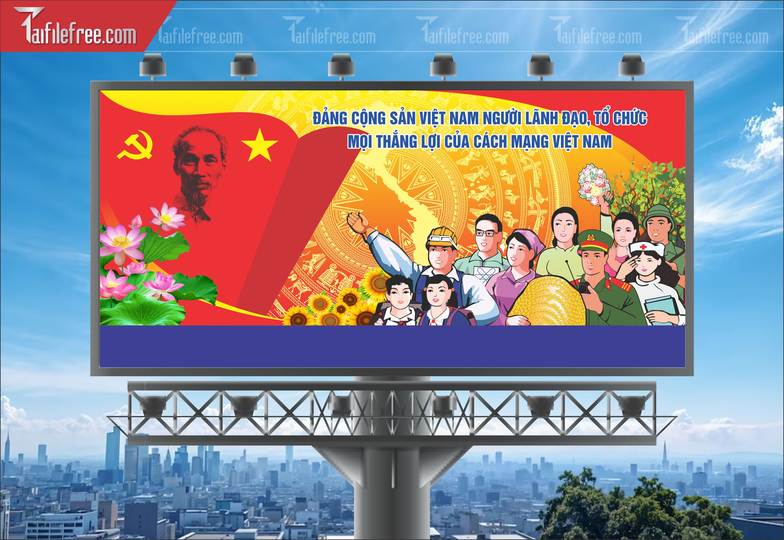 Mẫu Poster/Banner Chào Mừng Ngày Thành Lập Đảng_TD188