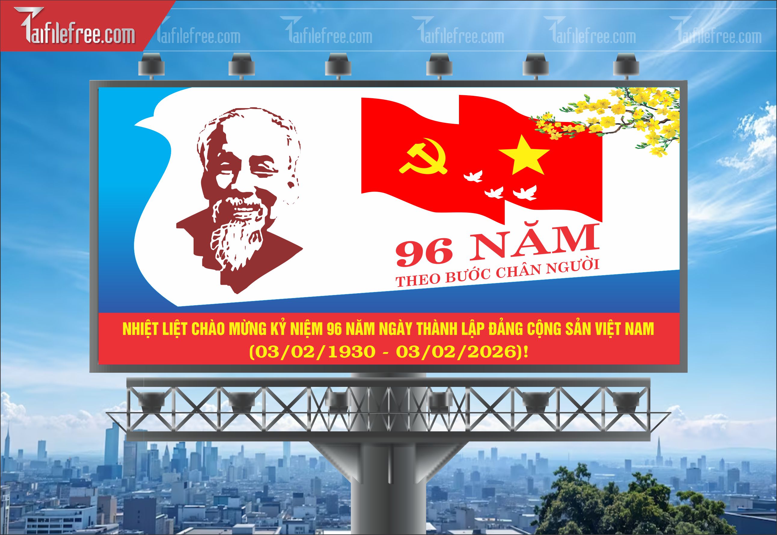Mẫu Poster/Banner Chào Mừng Ngày Thành Lập Đảng_TD191