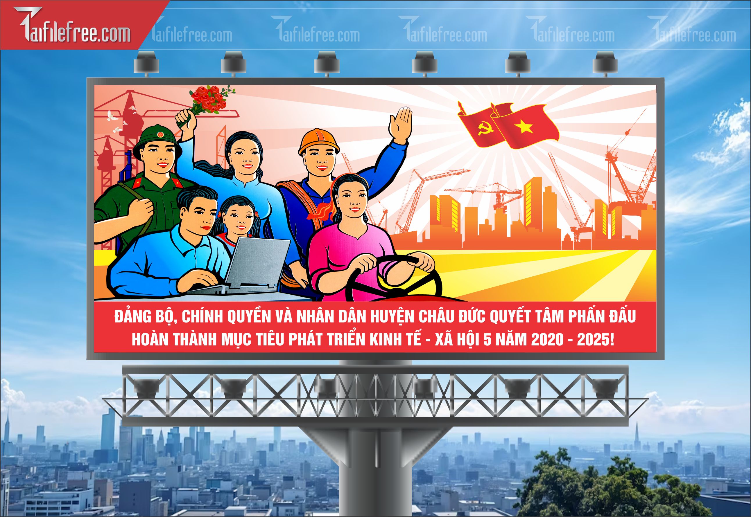 Mẫu Poster/Banner Chào Mừng Ngày Thành Lập Đảng_TD192