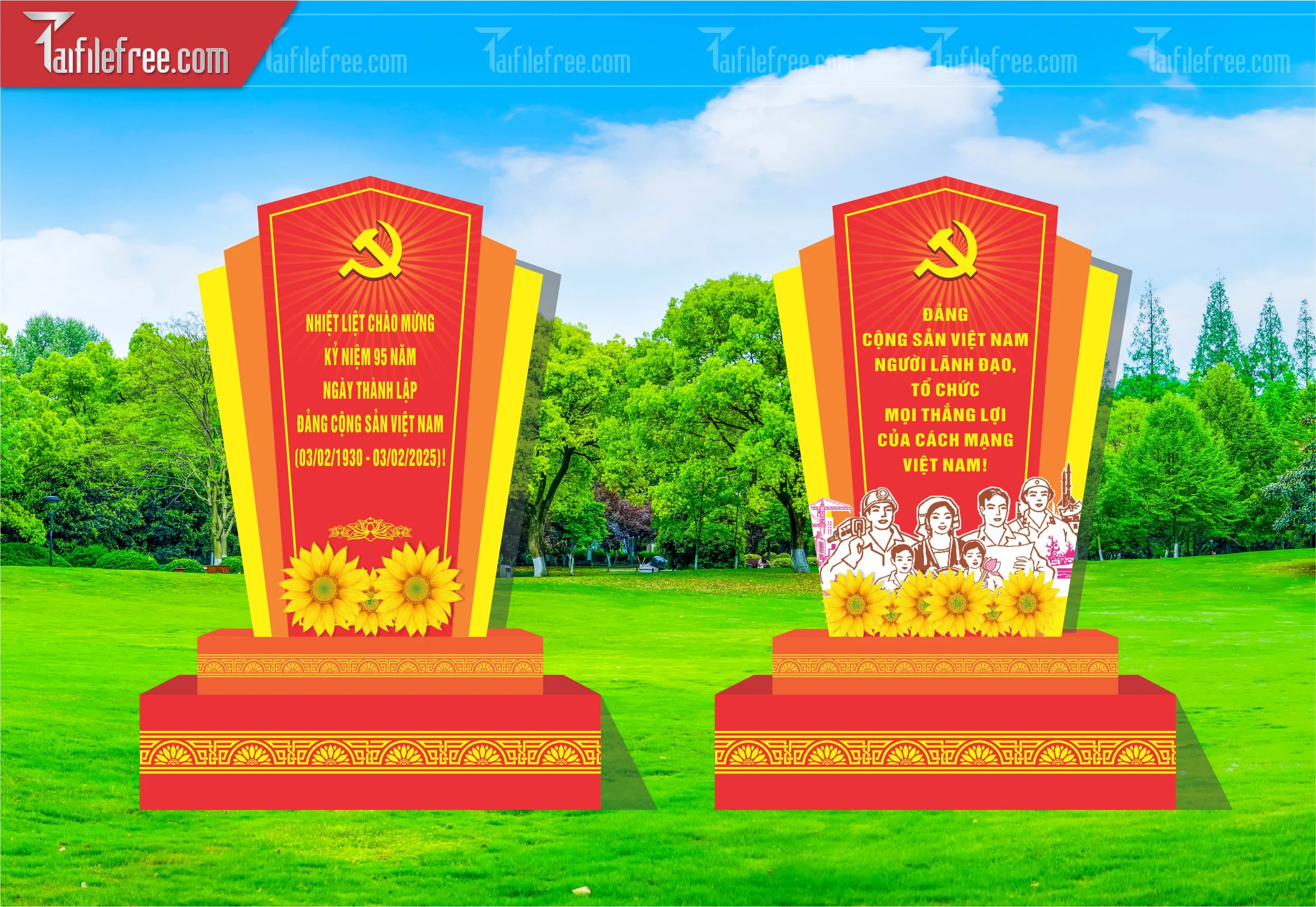 Mẫu Poster/Banner Chào Mừng Ngày Thành Lập Đảng_TD219