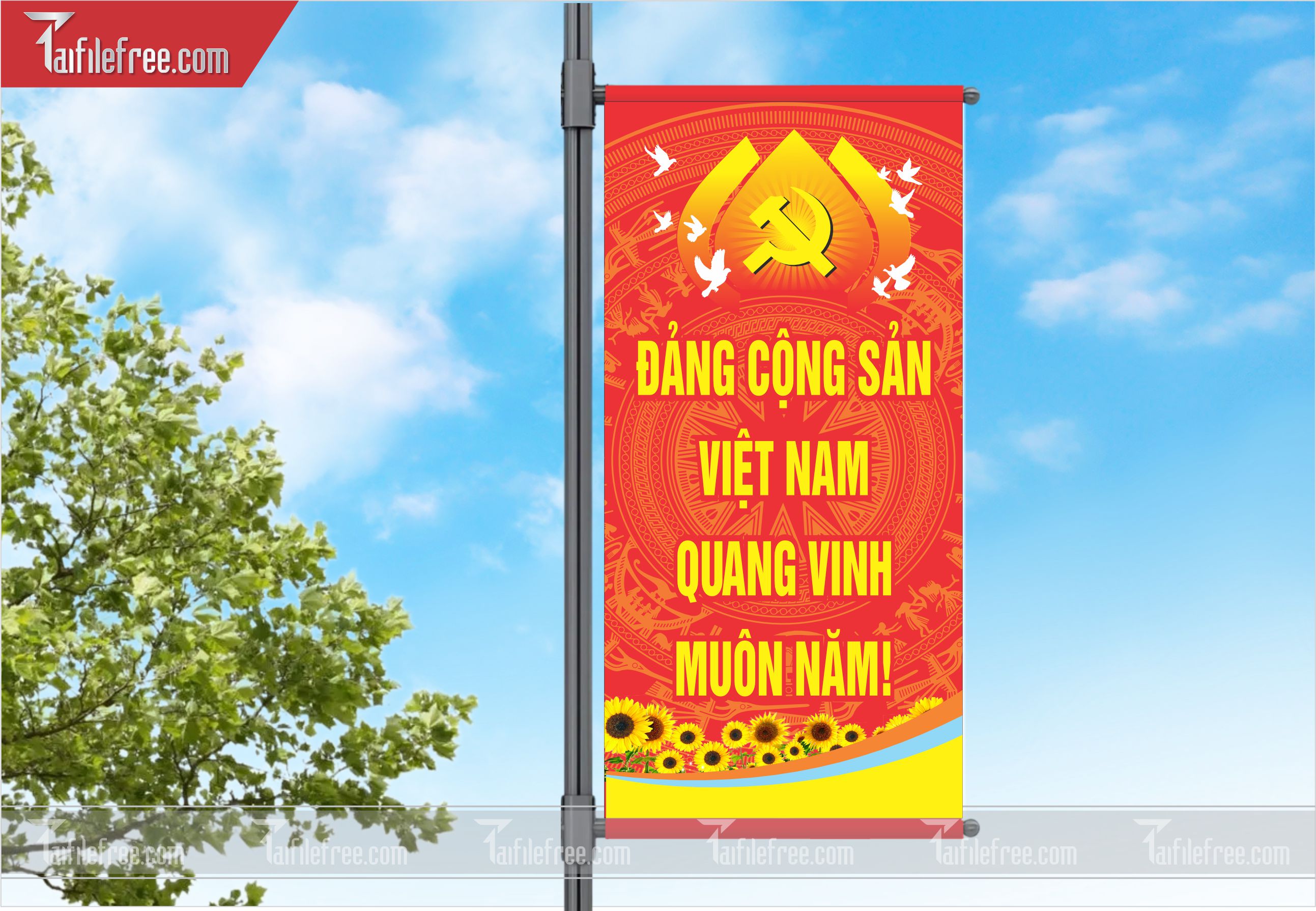 Phướn Cổ Động Mừng Đảng Mừng Xuân, Kỷ Niệm Ngày Thành Lập Đảng Cộng sản Việt Nam_TD22
